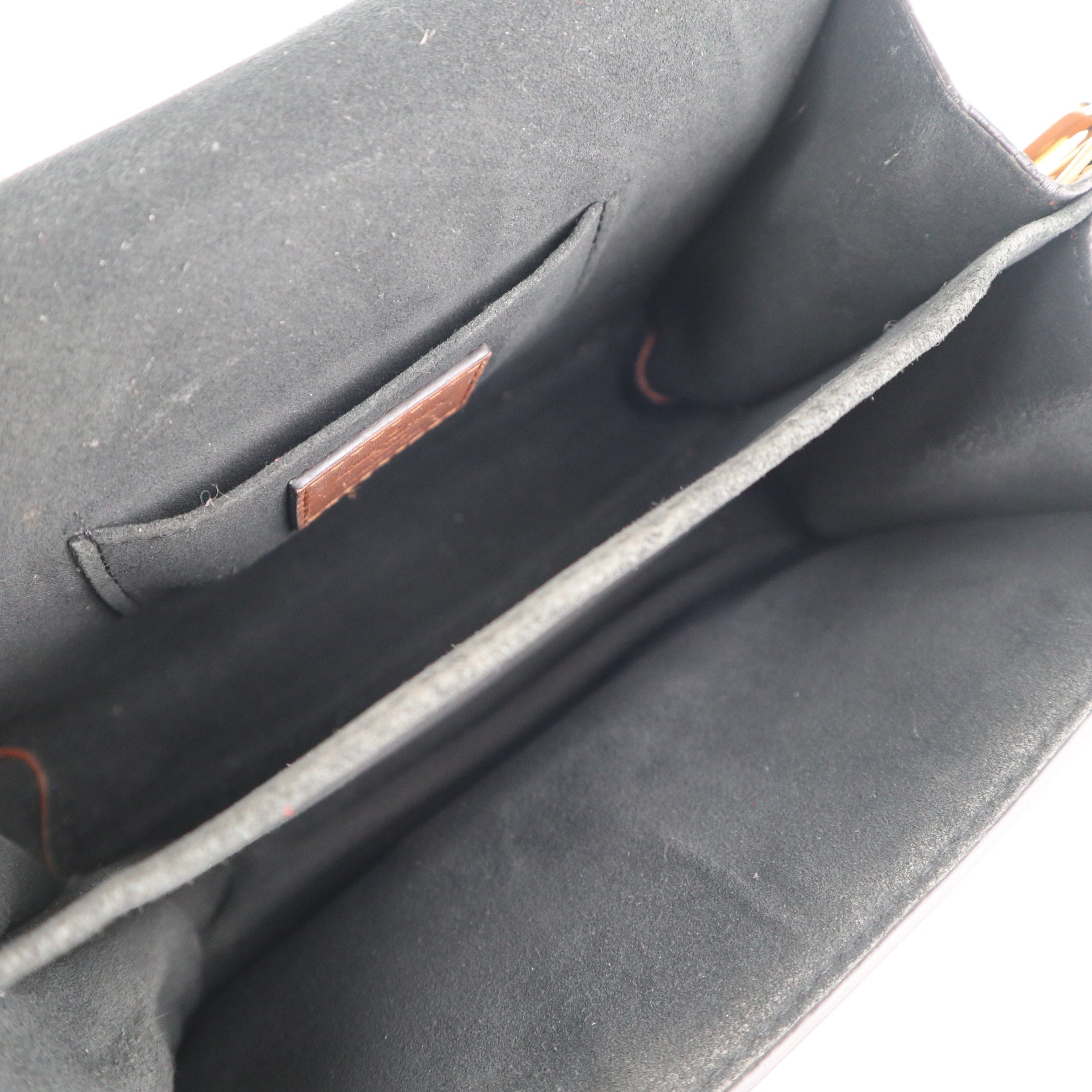 C2579 Louis Vuitton Top Handle Bag Dauphine Mini Monogram Reverse | Pre-Owned Very Good Brown Canvas Monogram Reverse