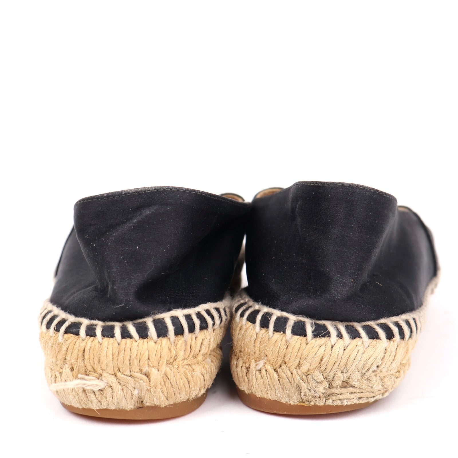 J1332 CHANEL Black Canvas CC Logo Espadrilles EU37/UK4- Pre Owned