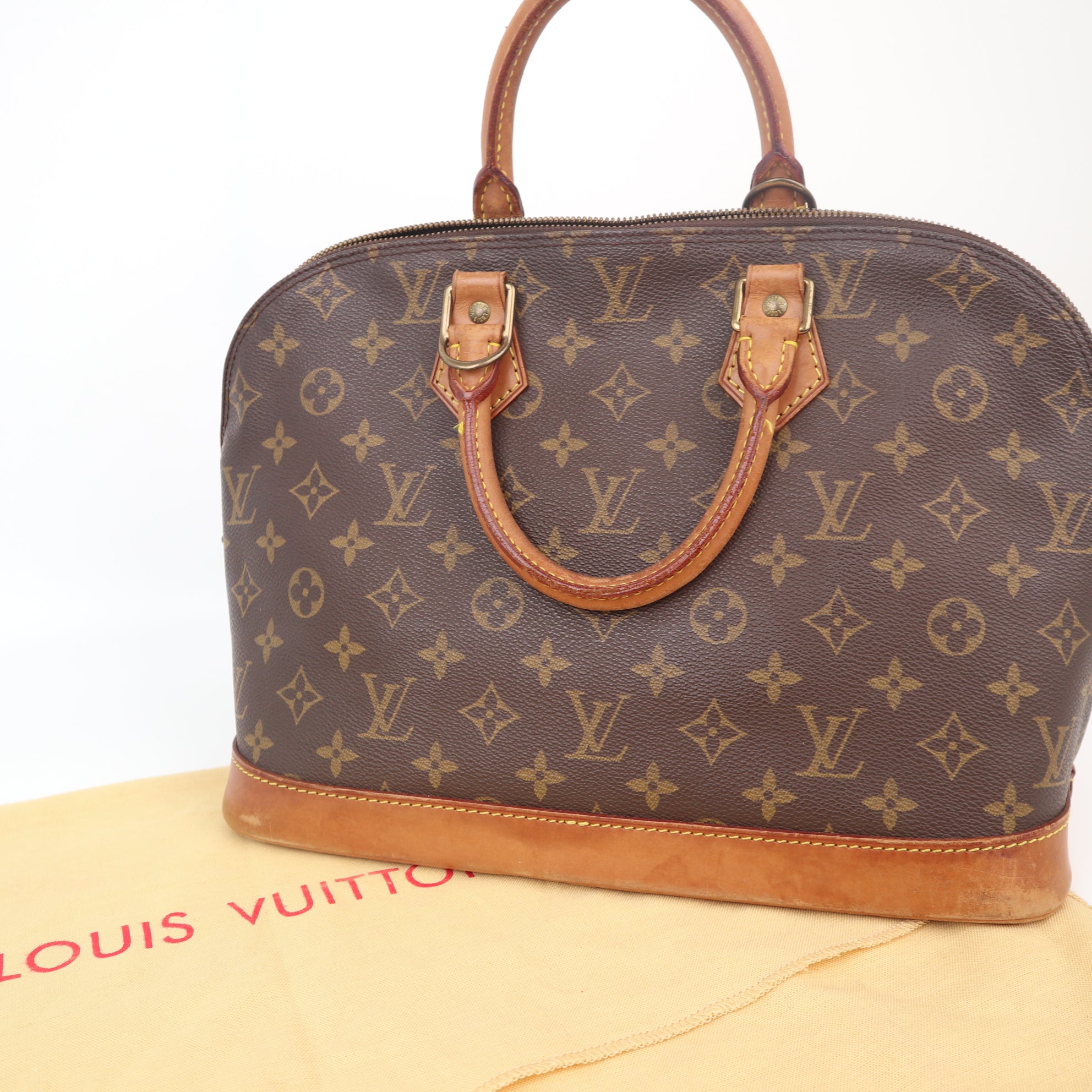 C1126 Louis Vuitton Monogram Canvas Alma MM Bag-Pre Owned