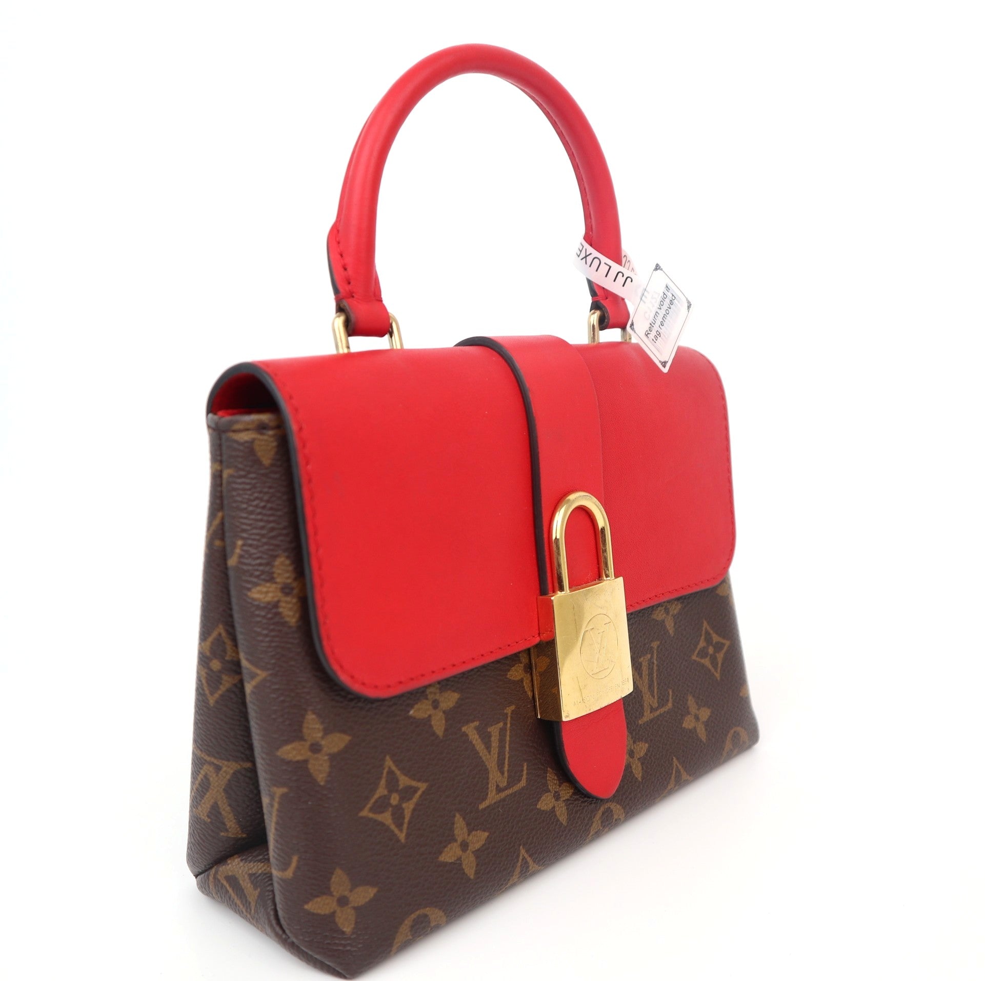 C1127 Louis Vuitton  Locky Handbag Monogram Canvas with Leather BB satchel-Pre Owned