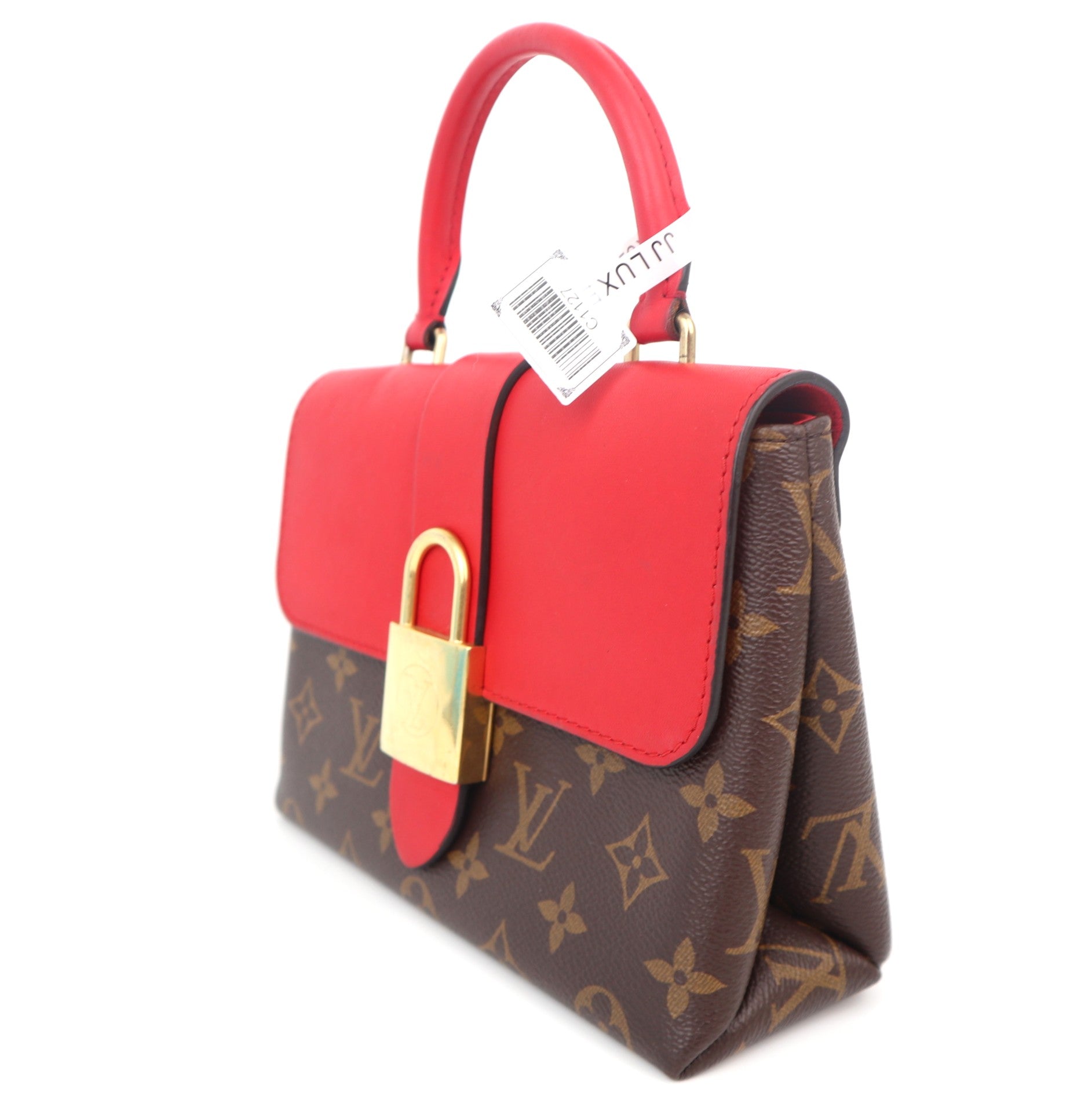 C1127 Louis Vuitton  Locky Handbag Monogram Canvas with Leather BB satchel-Pre Owned
