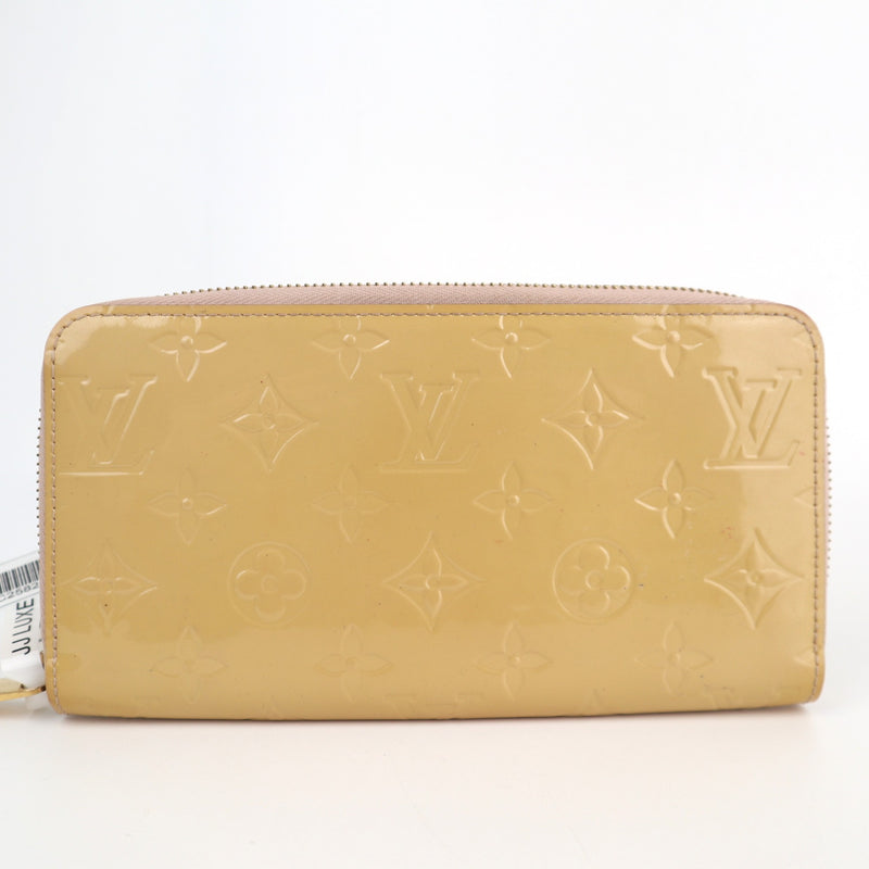 C2582 Louis Vuitton Wallet Monogram Vernis Zippy Wallet | Pre-Owned Very Good Brown Canvas, Leather, Patent leather Monogram