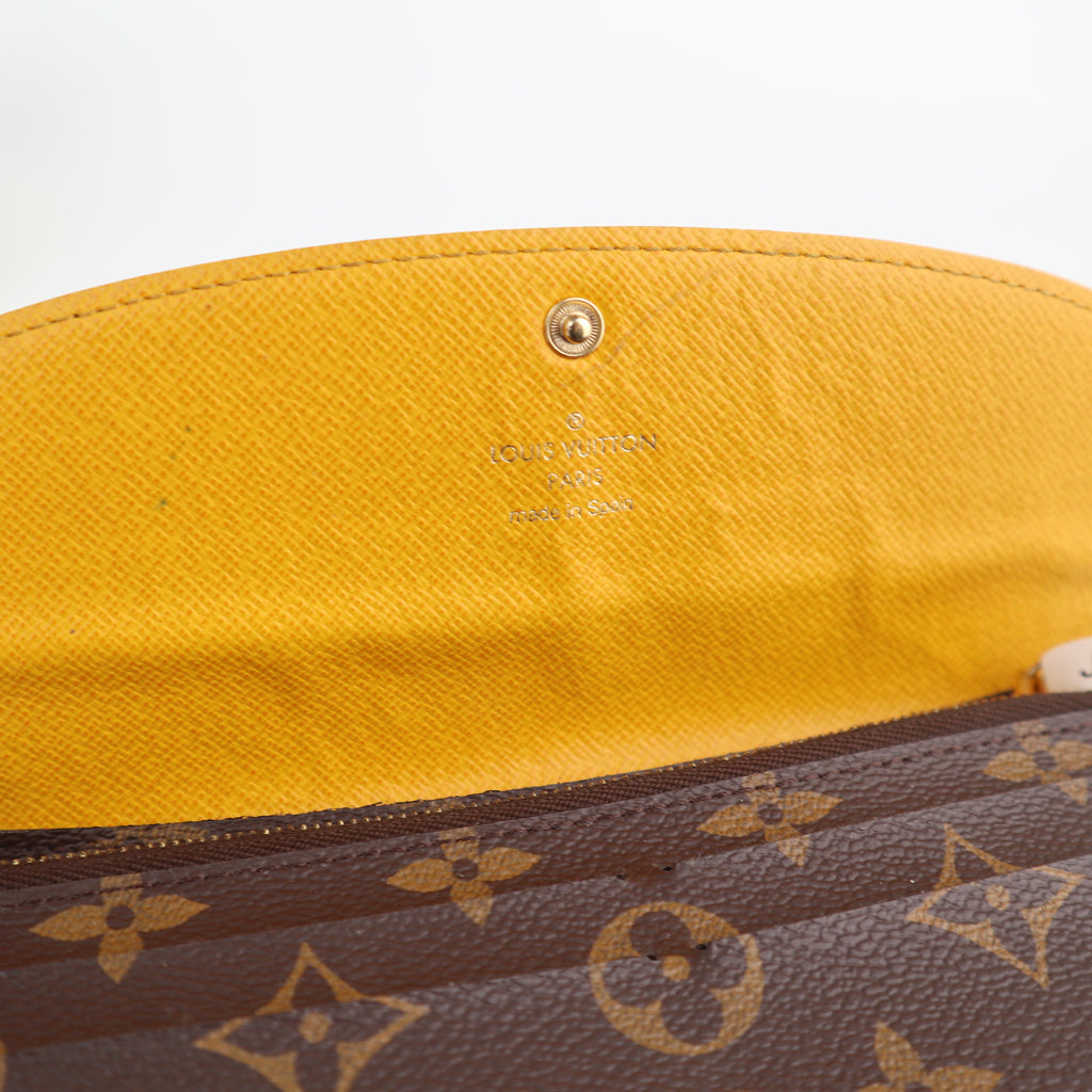 C2583 Louis Vuitton Wallet Monogram Emille Wallet yellow | Pre-Owned Very Good Yellow Canvas Monogram