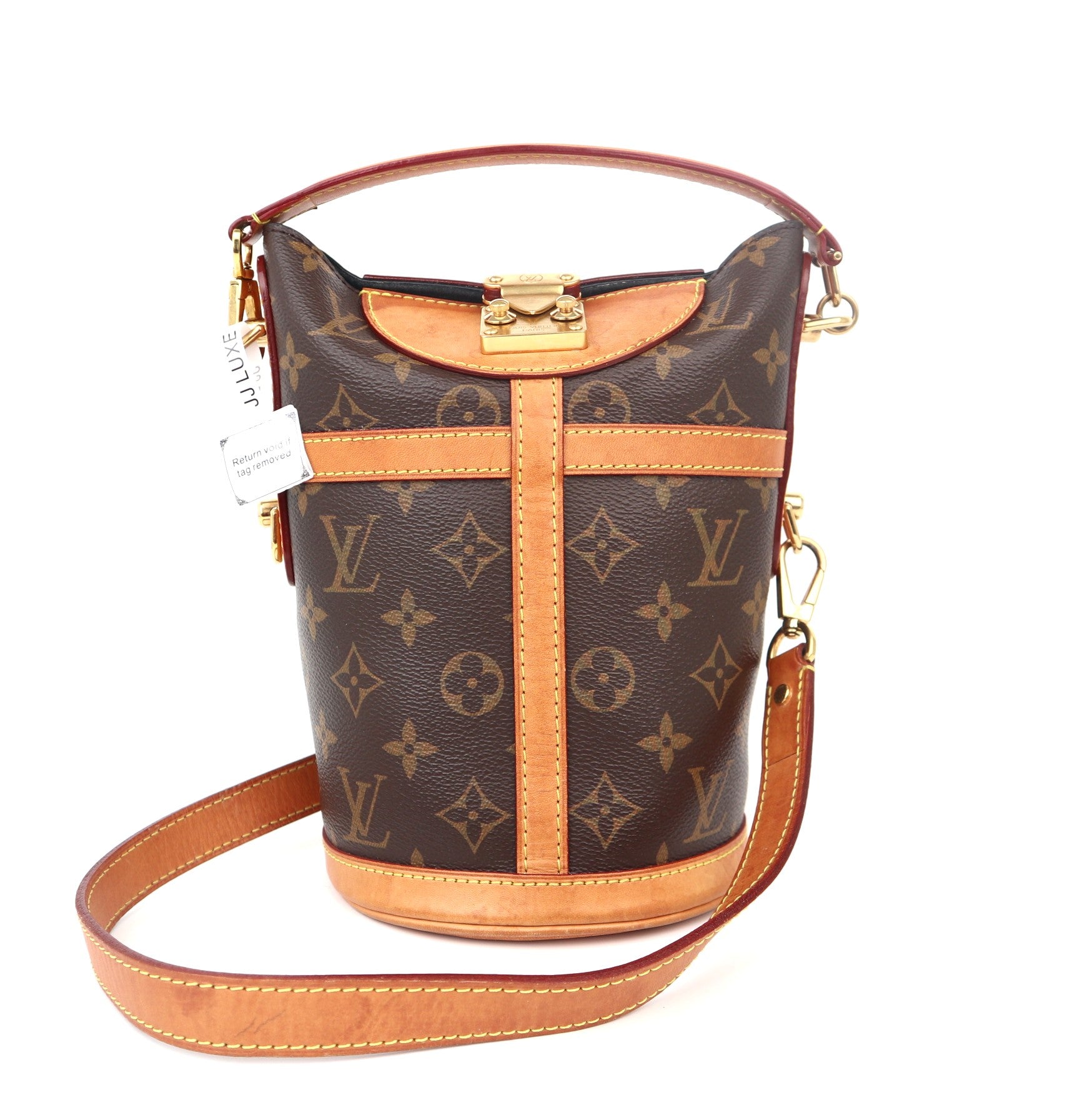 C1128 Louis Vuitton Monogram Canvas Duffle Bucket Bag-Pre Owned