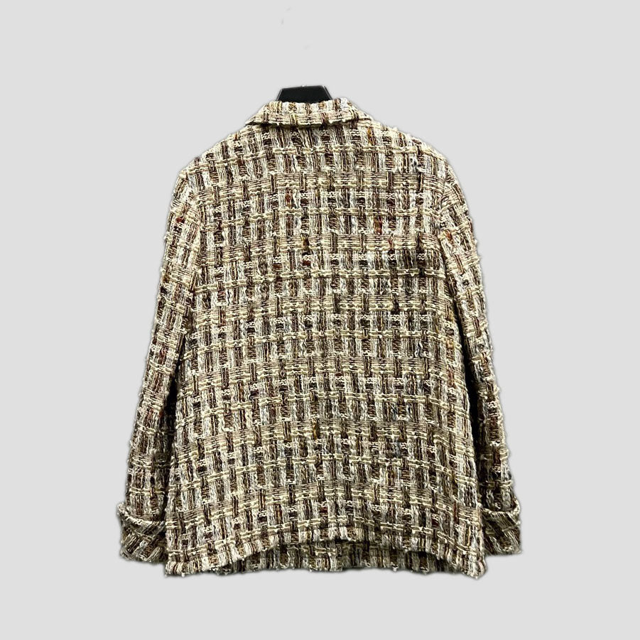 CHANEL Color-Block Woven Jacket- 100% new