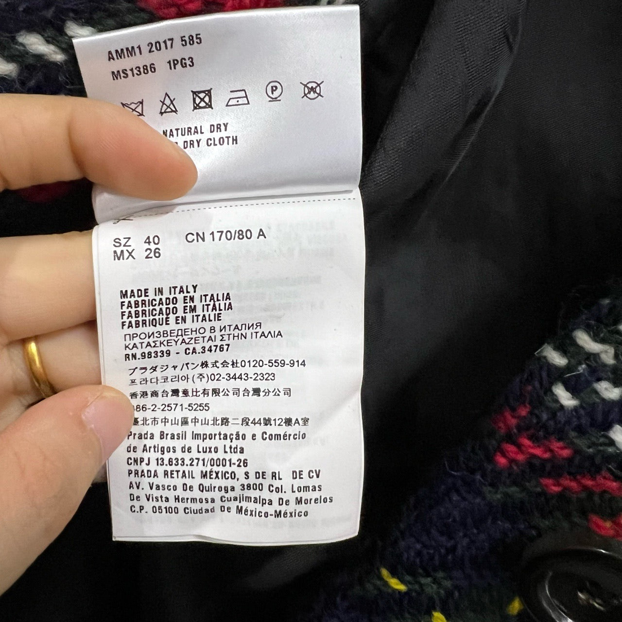 Miu Miu Plaid Coat with Fur Collar- 95% new