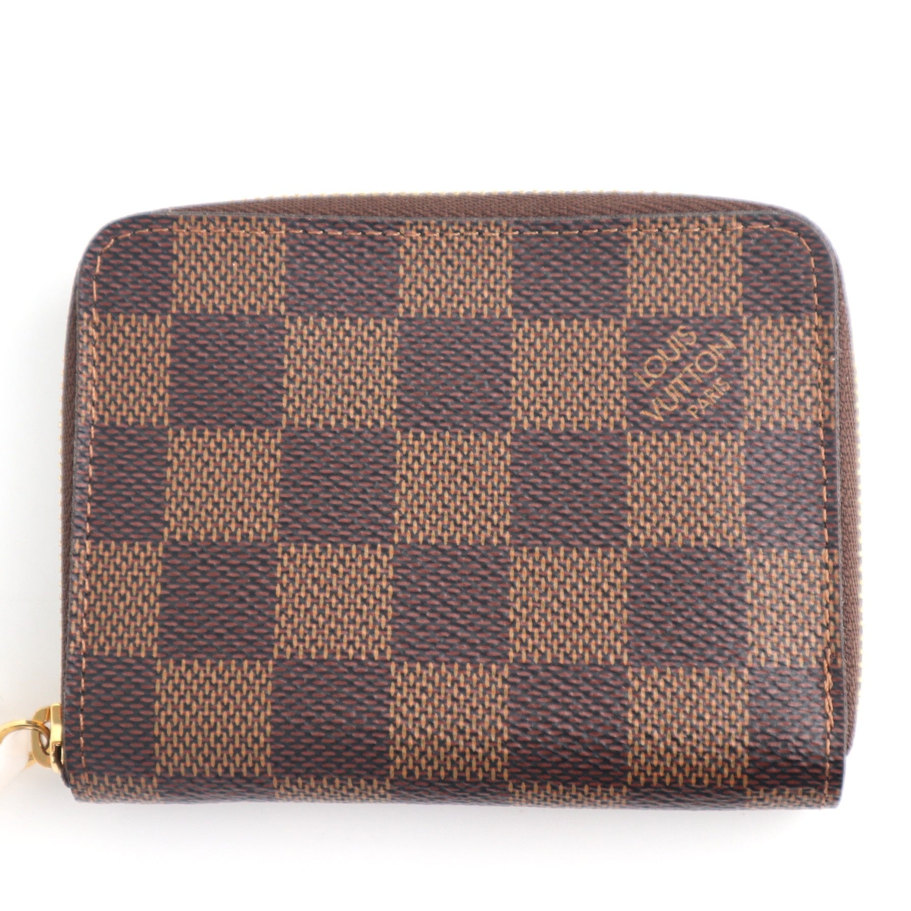C2588 Louis Vuitton Coin Purse Damier Ebene Zippy Coin Purse | Pre-Owned Excellent Brown Coated canvas Damier Ebene