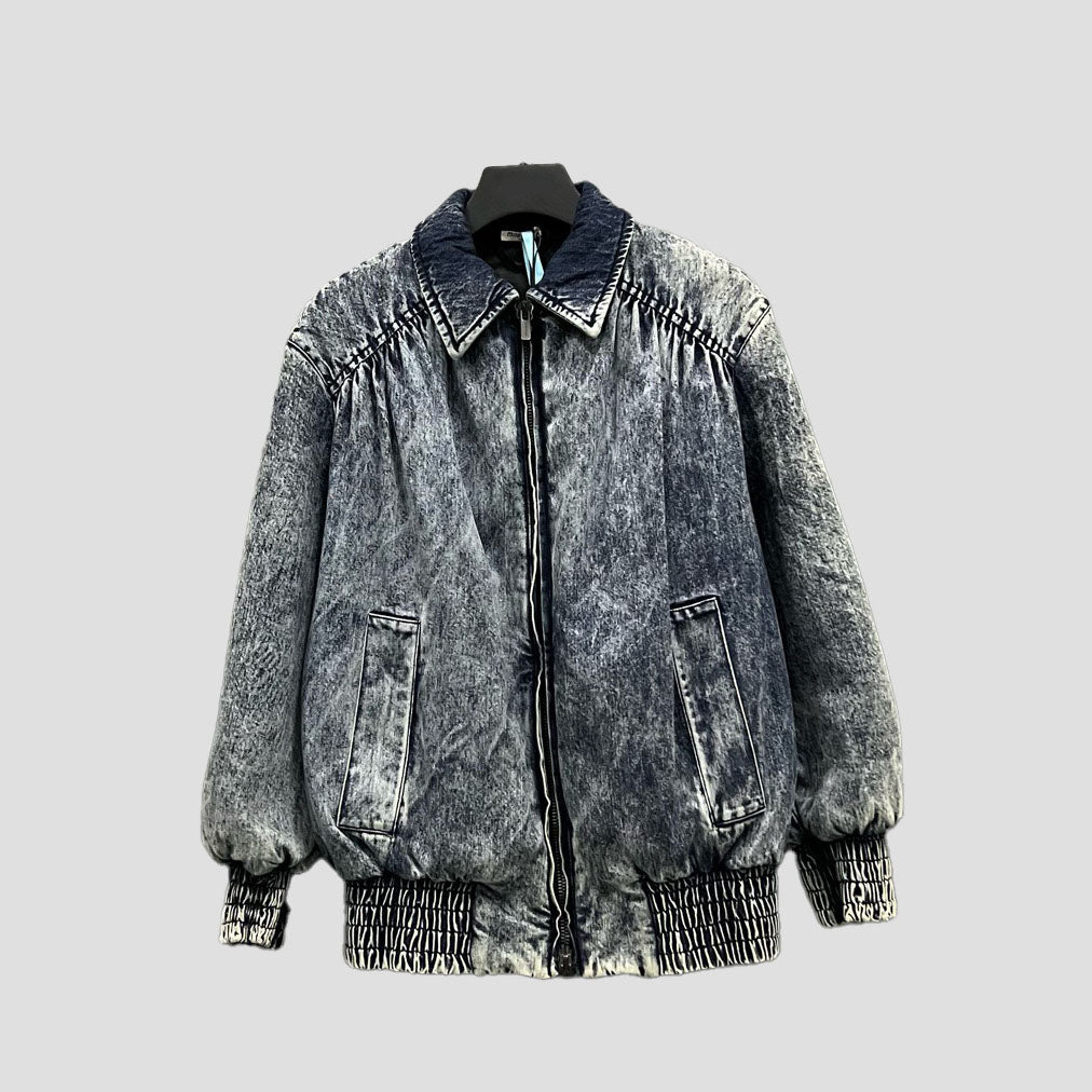 Miu Miu Washed Denim Padded Jacket- 100% new