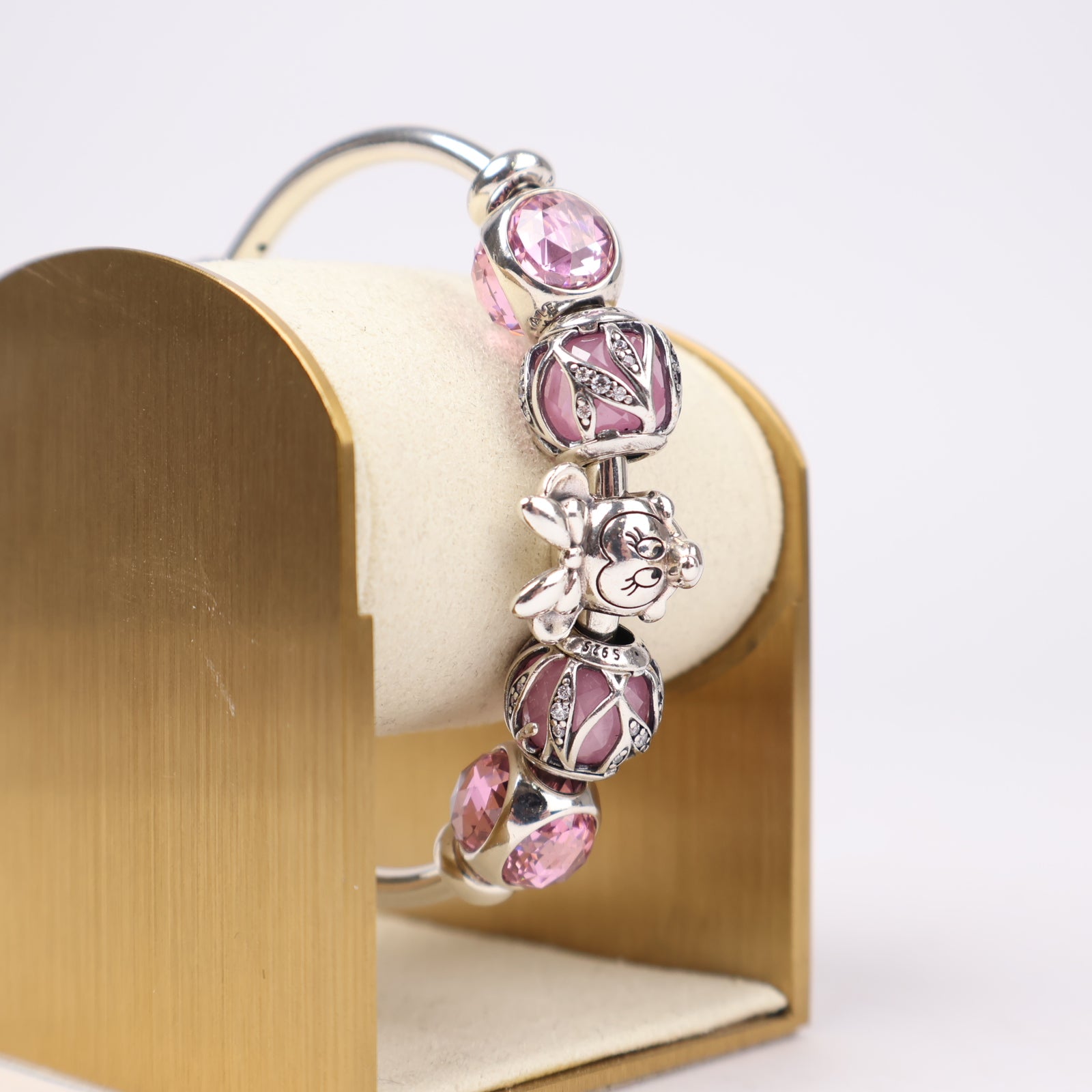 J1305 Pandora Pink Sparkle Fantasy Bracelet Set- Pre Owned