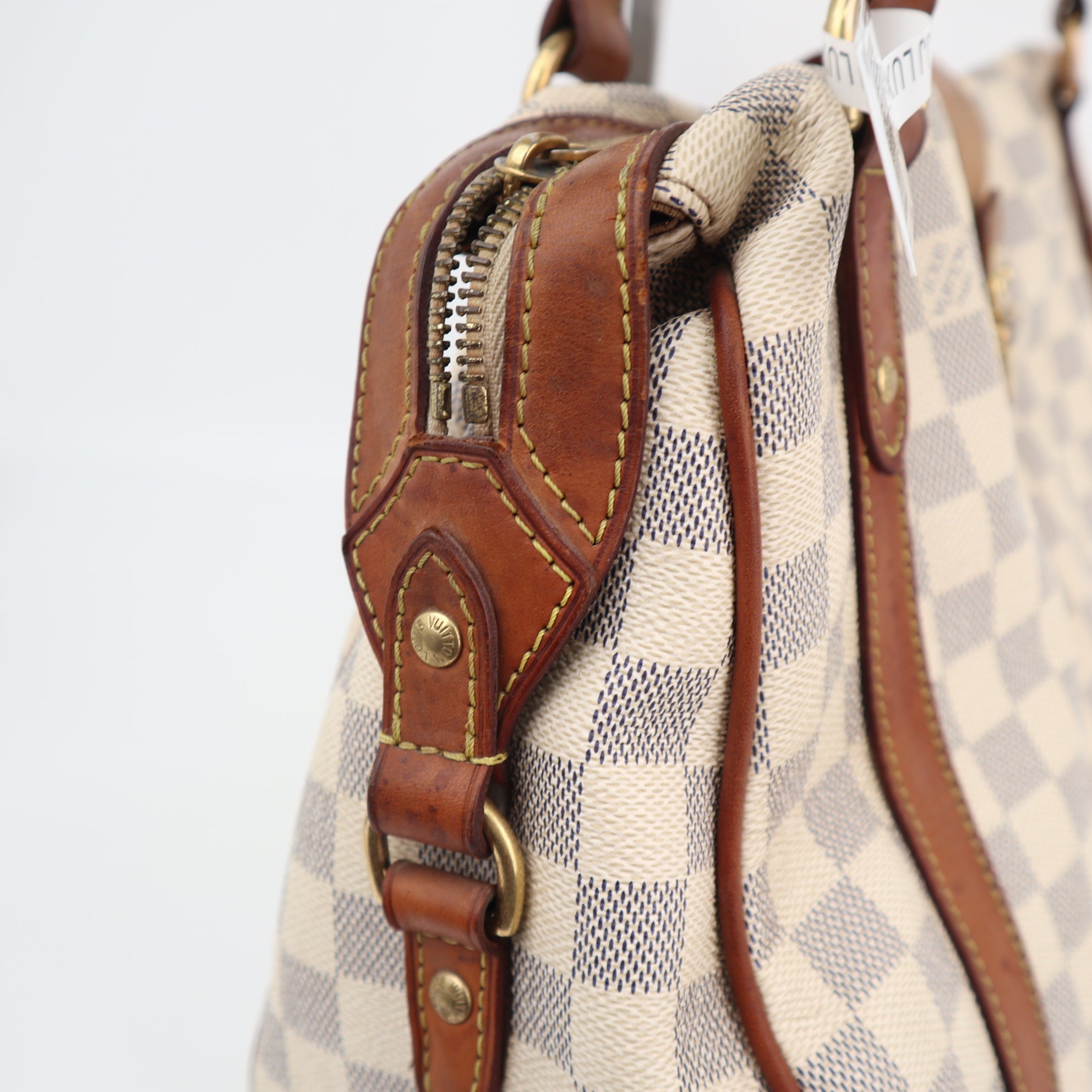 Louis Vuitton Damier Azur Stresa PM Shoulder Bag C1726 | Pre-Owned Good Beige / Blue Damier Azur Canvas