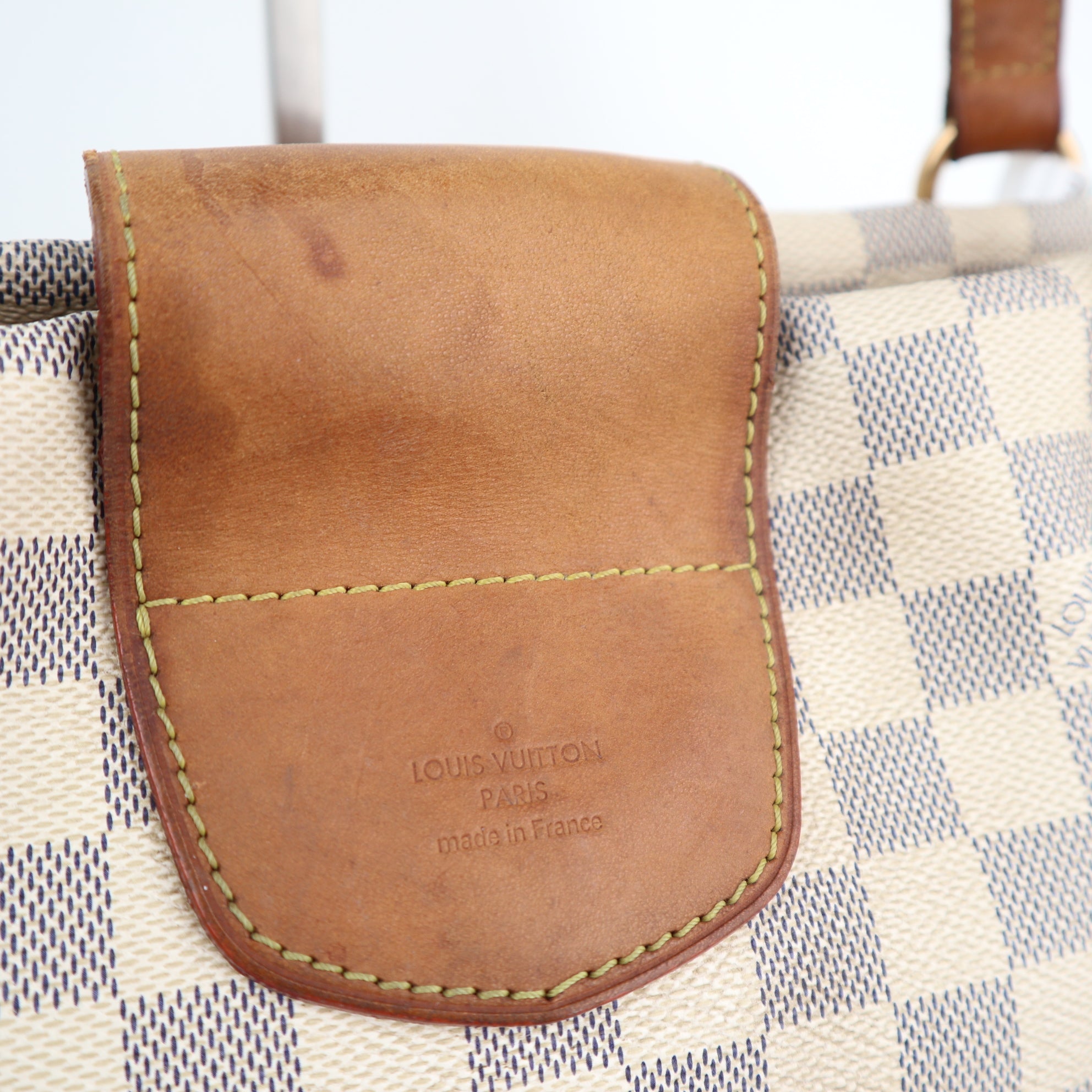 Louis Vuitton Damier Azur Stresa PM Shoulder Bag C1726 | Pre-Owned Good Beige / Blue Damier Azur Canvas