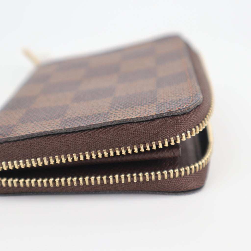 C2588 Louis Vuitton Coin Purse Damier Ebene Zippy Coin Purse | Pre-Owned Excellent Brown Coated canvas Damier Ebene