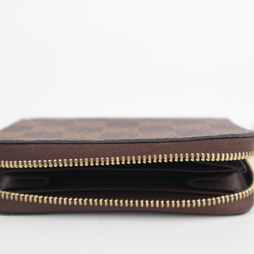 C2588 Louis Vuitton Coin Purse Damier Ebene Zippy Coin Purse | Pre-Owned Excellent Brown Coated canvas Damier Ebene