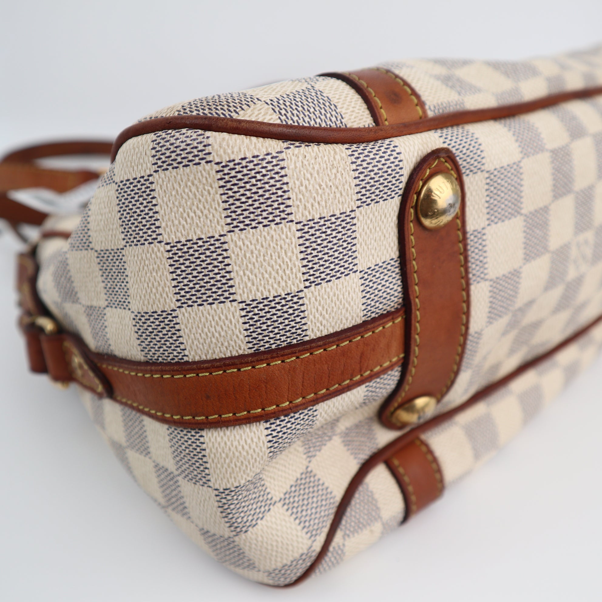 Louis Vuitton Damier Azur Stresa PM Shoulder Bag C1726 | Pre-Owned Good Beige / Blue Damier Azur Canvas