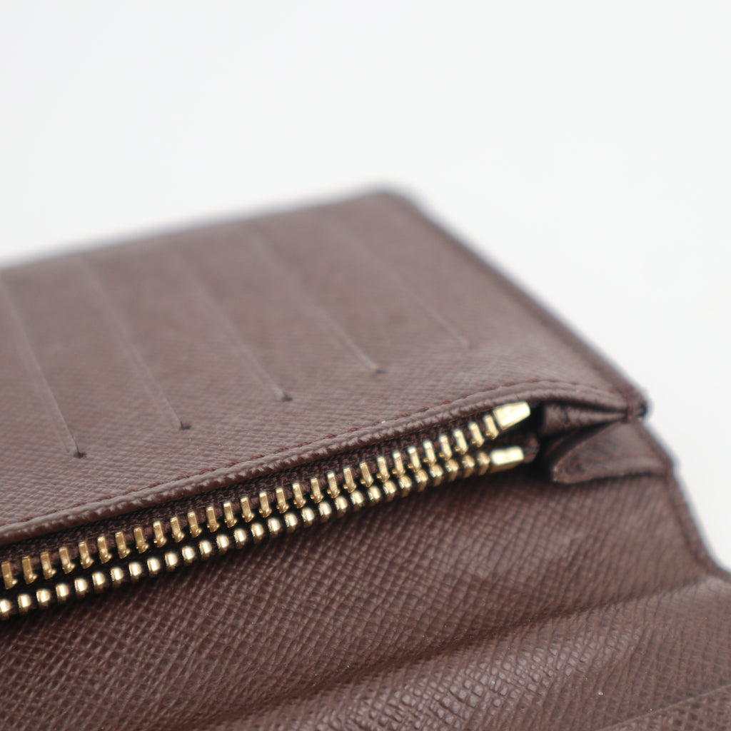 C2589 Louis Vuitton Wallet Monogram Brazza Wallet | Pre-Owned Very Good Brown Coated canvas Monogram