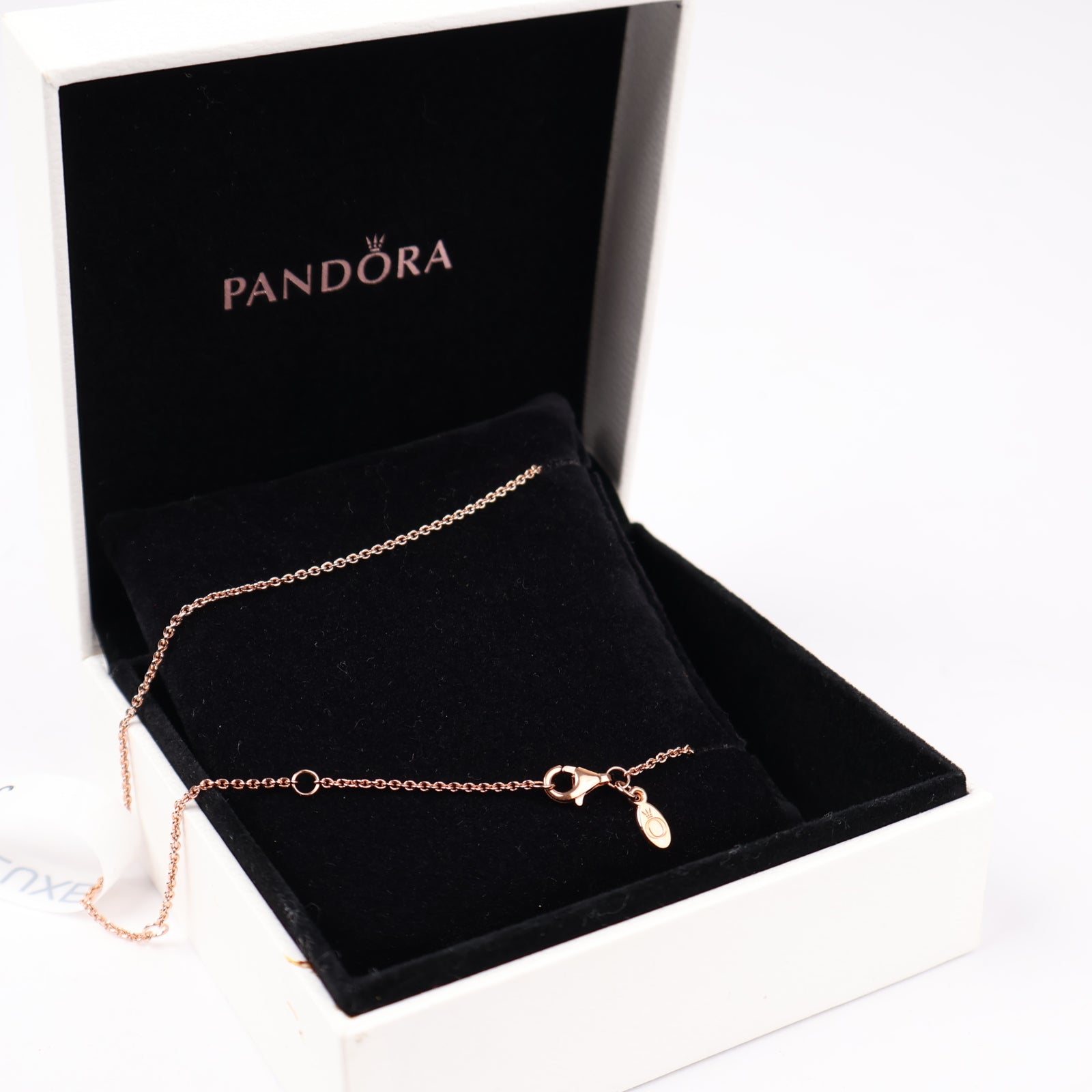 J1302 Pandora Sparkling Bow Pendant Necklace- Pre Owned