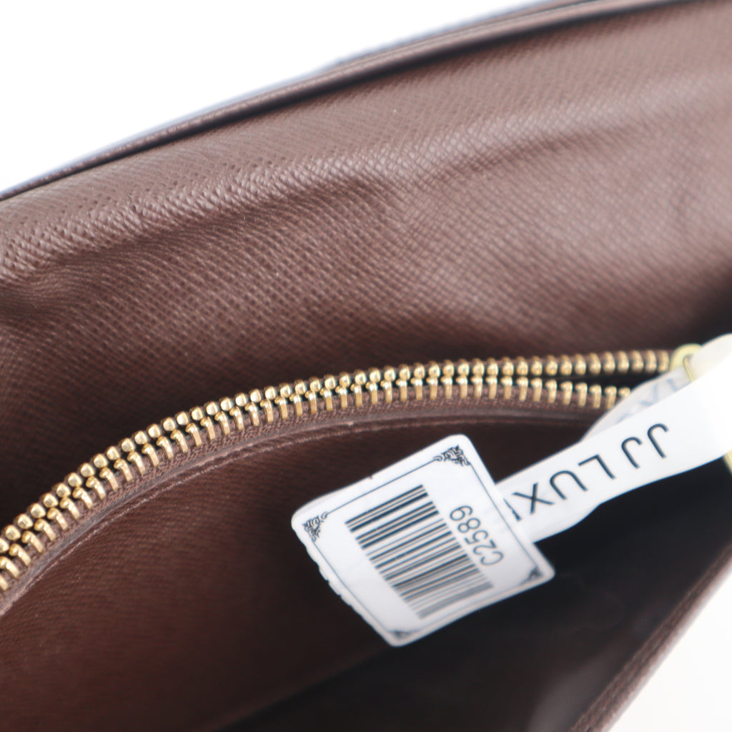 C2589 Louis Vuitton Wallet Monogram Brazza Wallet | Pre-Owned Very Good Brown Coated canvas Monogram