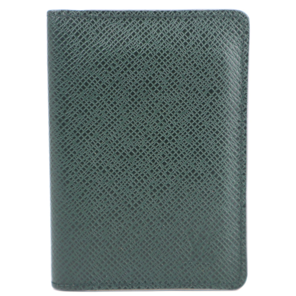 C2590# Louis Vuitton Wallet Taiga card holder | Pre-Owned Very Good Leather Plain