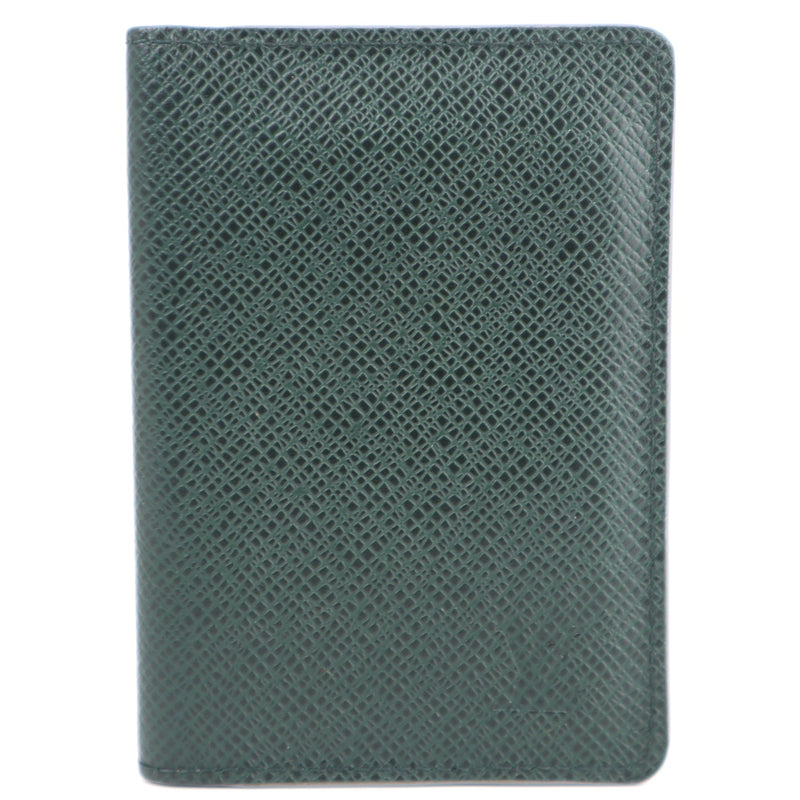 C2590# Louis Vuitton Wallet Taiga card holder | Pre-Owned Very Good Leather Plain