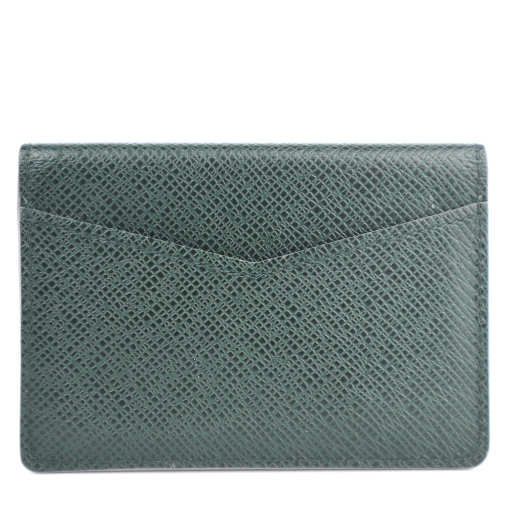 C2590# Louis Vuitton Wallet Taiga card holder | Pre-Owned Very Good Leather Plain