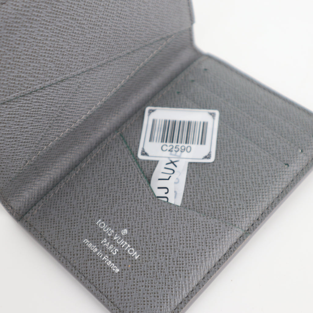 C2590# Louis Vuitton Wallet Taiga card holder | Pre-Owned Very Good Leather Plain