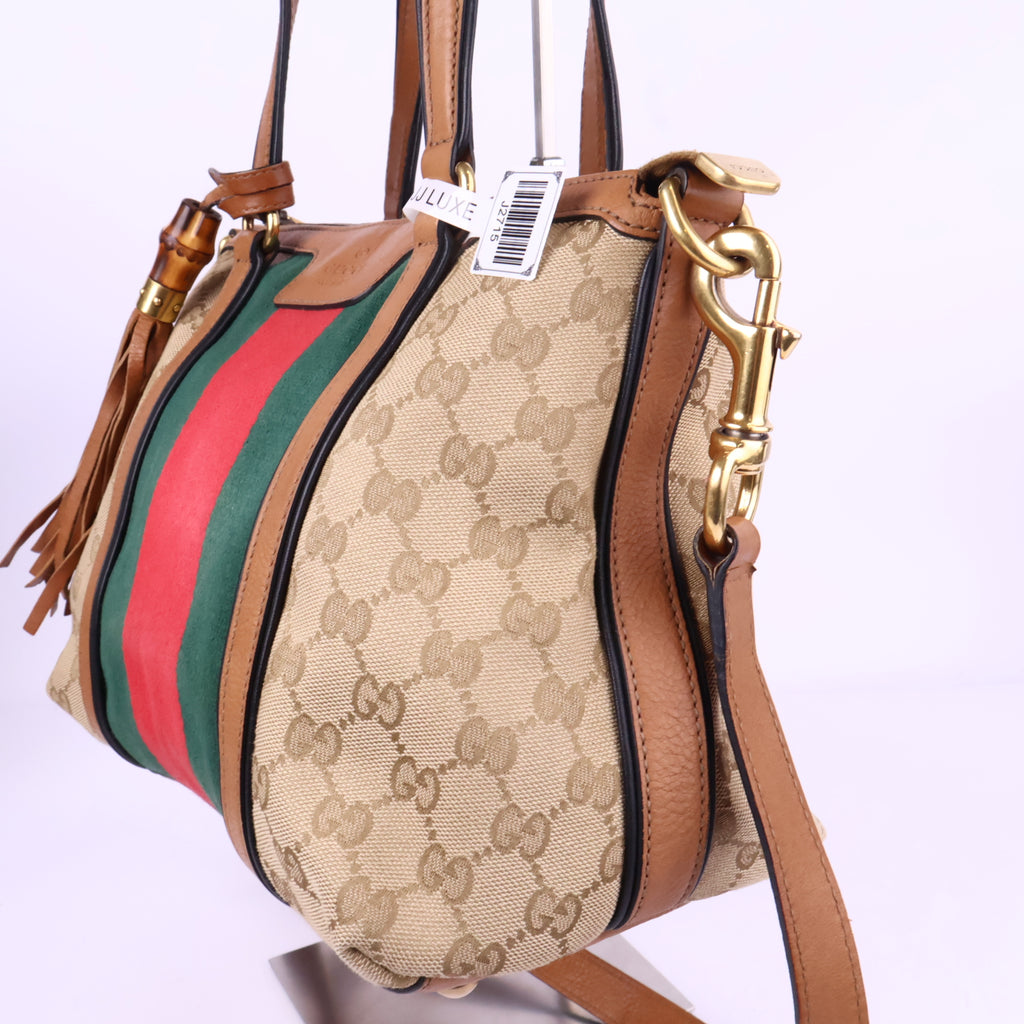 J2715 Gucci Shoulder Bag Raina Tote bag | Pre-Owned Like New Canvas / leather