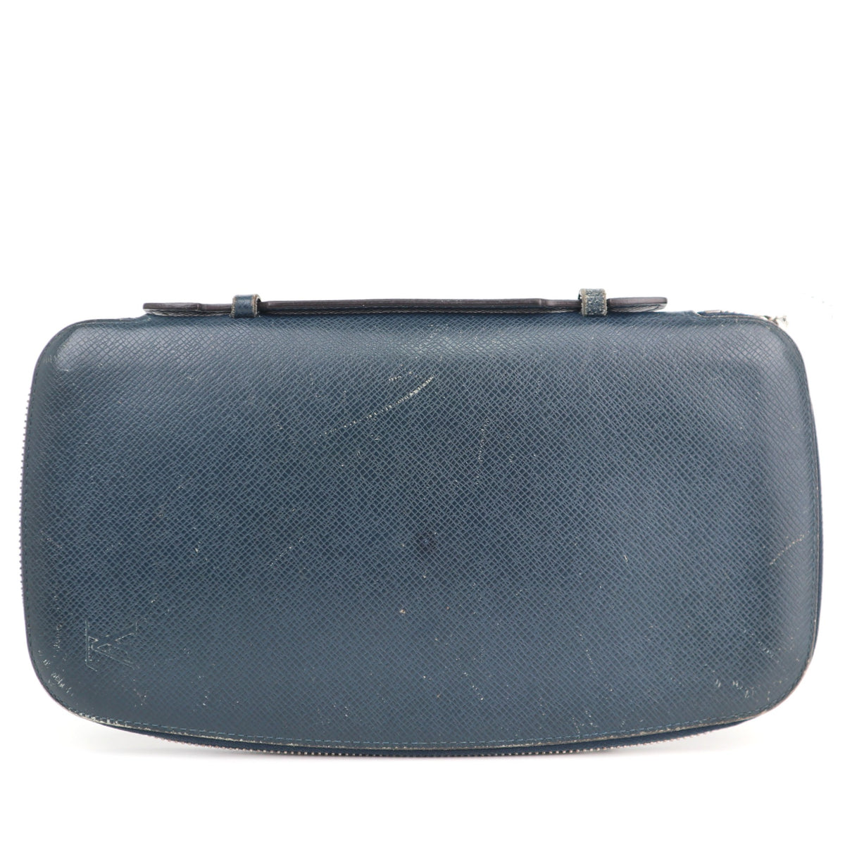 C2591# Louis Vuitton Wallet Taiga Leather Organizer Atoll | Pre-Owned Good Leather Plain