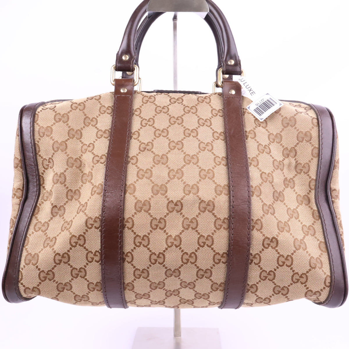J2716 Gucci Top Handle Bag Medium GG Canvas Joy Top Handle Bag | Pre-Owned Like New Brown / Beige GG canvas/GG monogram