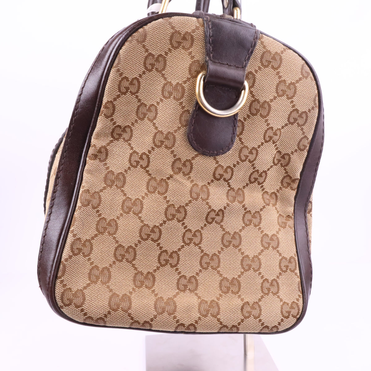 J2716 Gucci Top Handle Bag Medium GG Canvas Joy Top Handle Bag | Pre-Owned Like New Brown / Beige GG canvas/GG monogram