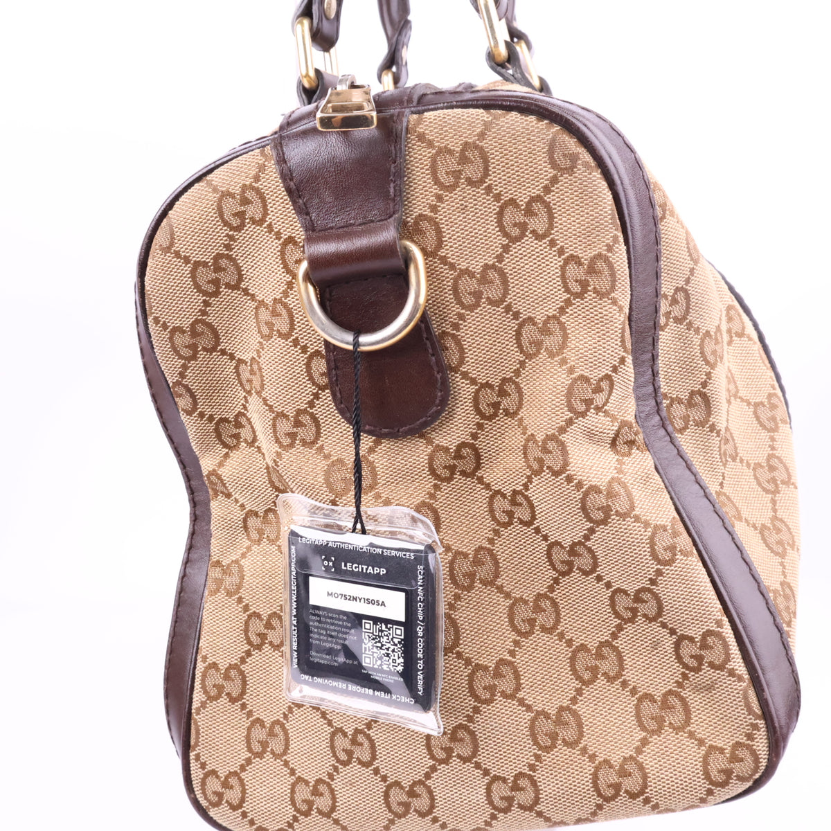 J2716 Gucci Top Handle Bag Medium GG Canvas Joy Top Handle Bag | Pre-Owned Like New Brown / Beige GG canvas/GG monogram