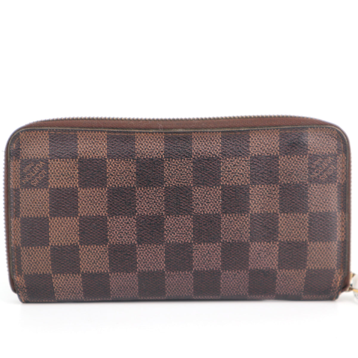 C2593 Louis Vuitton Wallet Damier Ebene Zippy Wallet | Pre-Owned Very Good Brown Coated canvas Damier Ebene