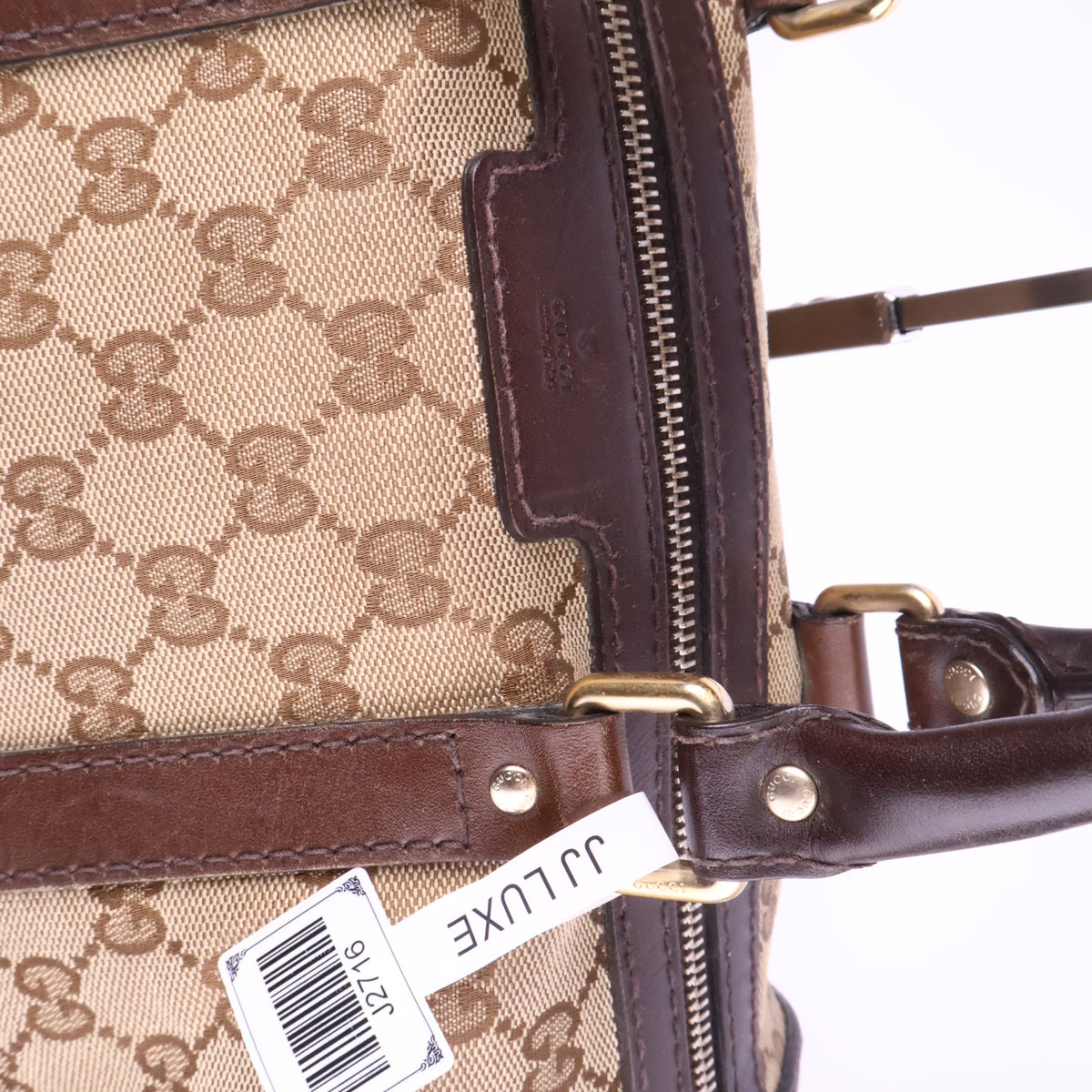 J2716 Gucci Top Handle Bag Medium GG Canvas Joy Top Handle Bag | Pre-Owned Like New Brown / Beige GG canvas/GG monogram