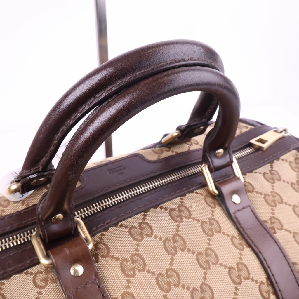 J2716 Gucci Top Handle Bag Medium GG Canvas Joy Top Handle Bag | Pre-Owned Like New Brown / Beige GG canvas/GG monogram