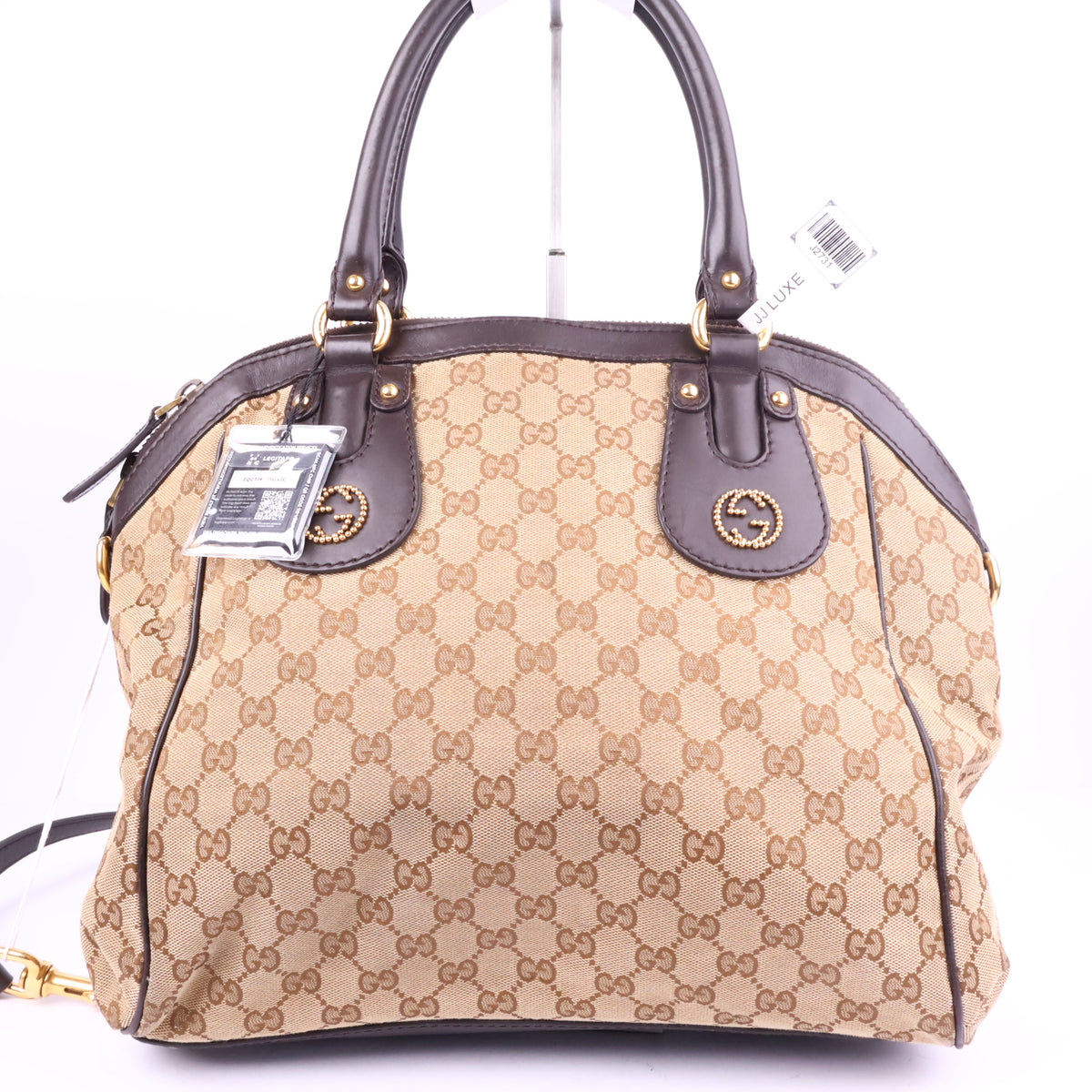 J2731# Gucci Shoulder Bag GUCCI GG Canvas Scarlett Tote Bag | Pre-Owned Excellent Beige / Brown GG Monogram Canvas