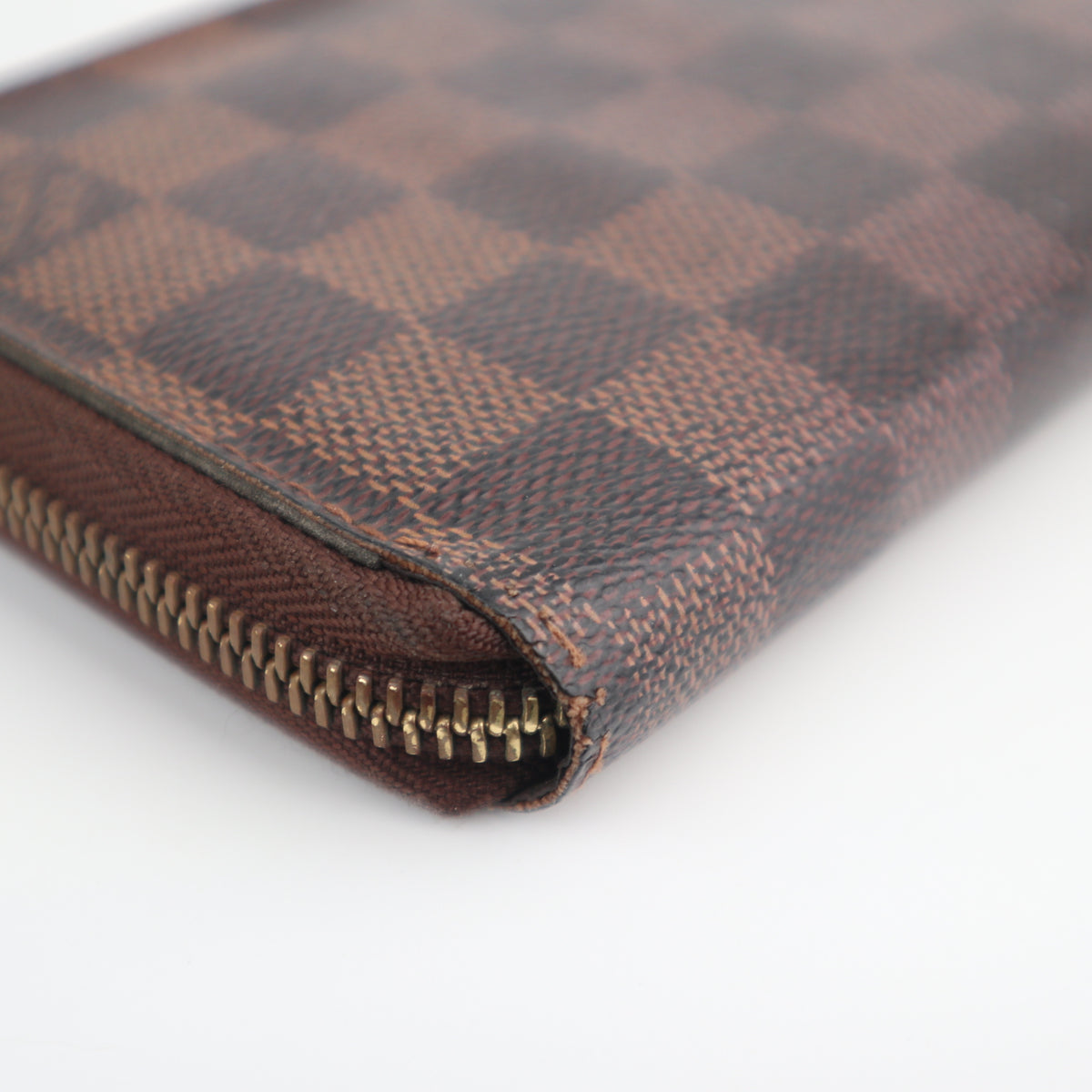 C2593 Louis Vuitton Wallet Damier Ebene Zippy Wallet | Pre-Owned Very Good Brown Coated canvas Damier Ebene