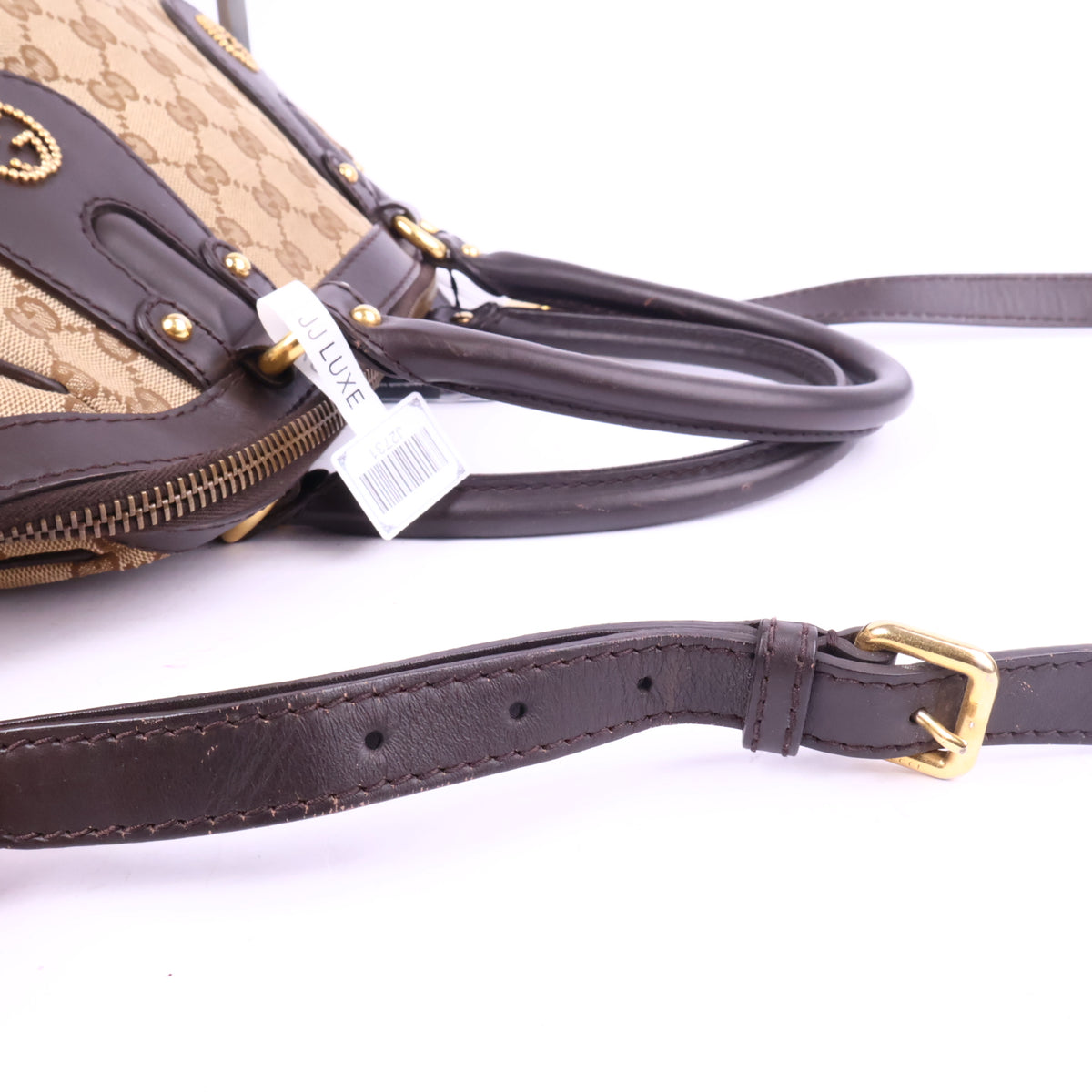 J2731# Gucci Shoulder Bag GUCCI GG Canvas Scarlett Tote Bag | Pre-Owned Excellent Beige / Brown GG Monogram Canvas