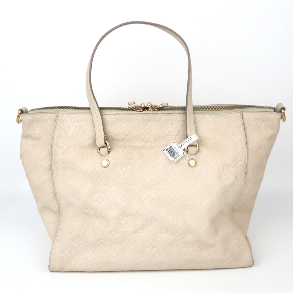 C1135# Louis Vuitton Lumineuse PM Neige Monogram Empreinte Leather Bag-Pre Owned