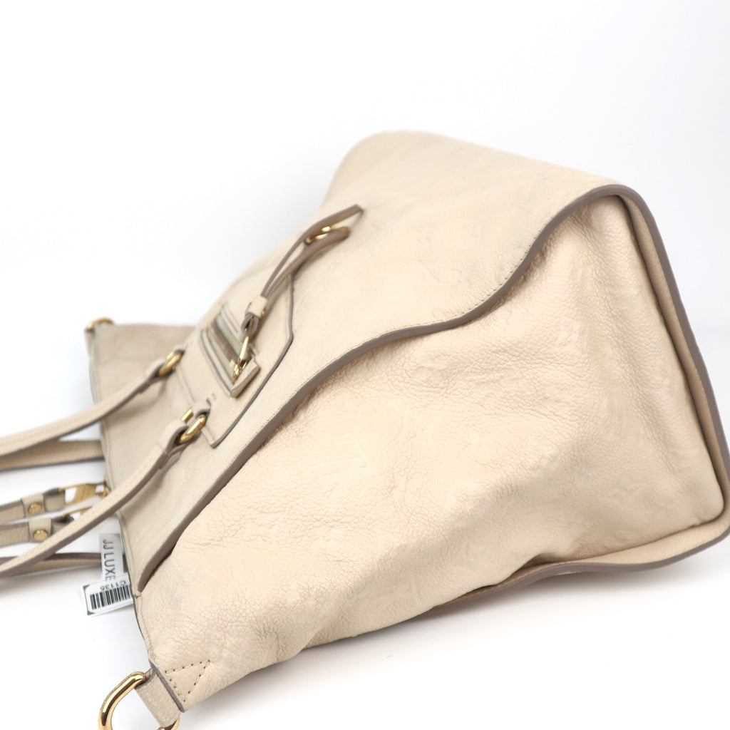 C1135# Louis Vuitton Lumineuse PM Neige Monogram Empreinte Leather Bag-Pre Owned