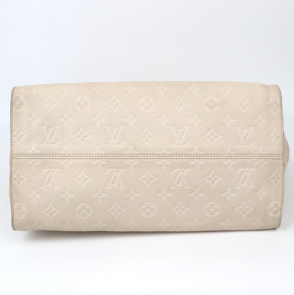 C1135# Louis Vuitton Lumineuse PM Neige Monogram Empreinte Leather Bag-Pre Owned