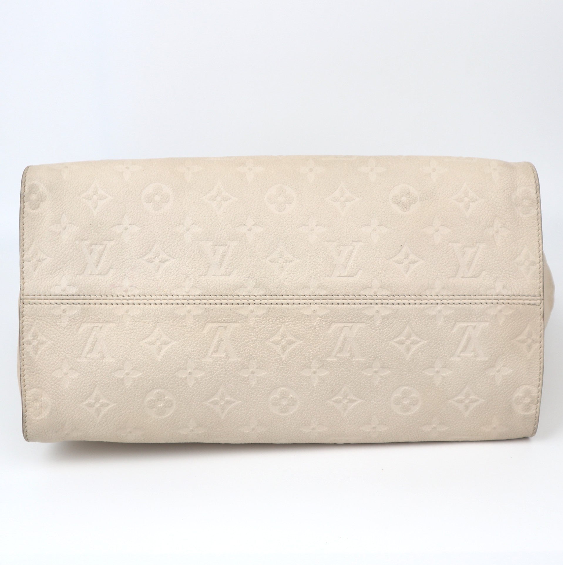 C1135# Louis Vuitton Lumineuse PM Neige Monogram Empreinte Leather Bag-Pre Owned