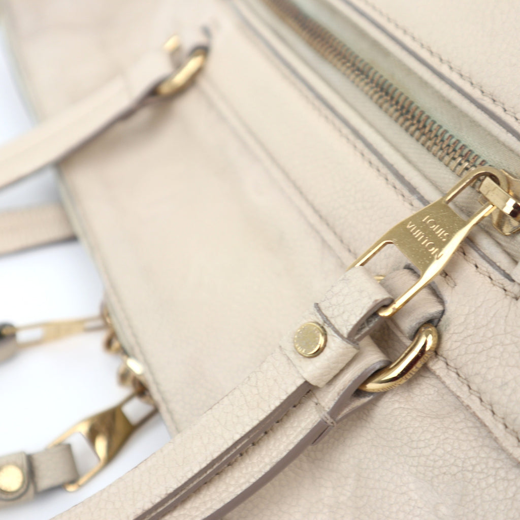 C1135# Louis Vuitton Lumineuse PM Neige Monogram Empreinte Leather Bag-Pre Owned