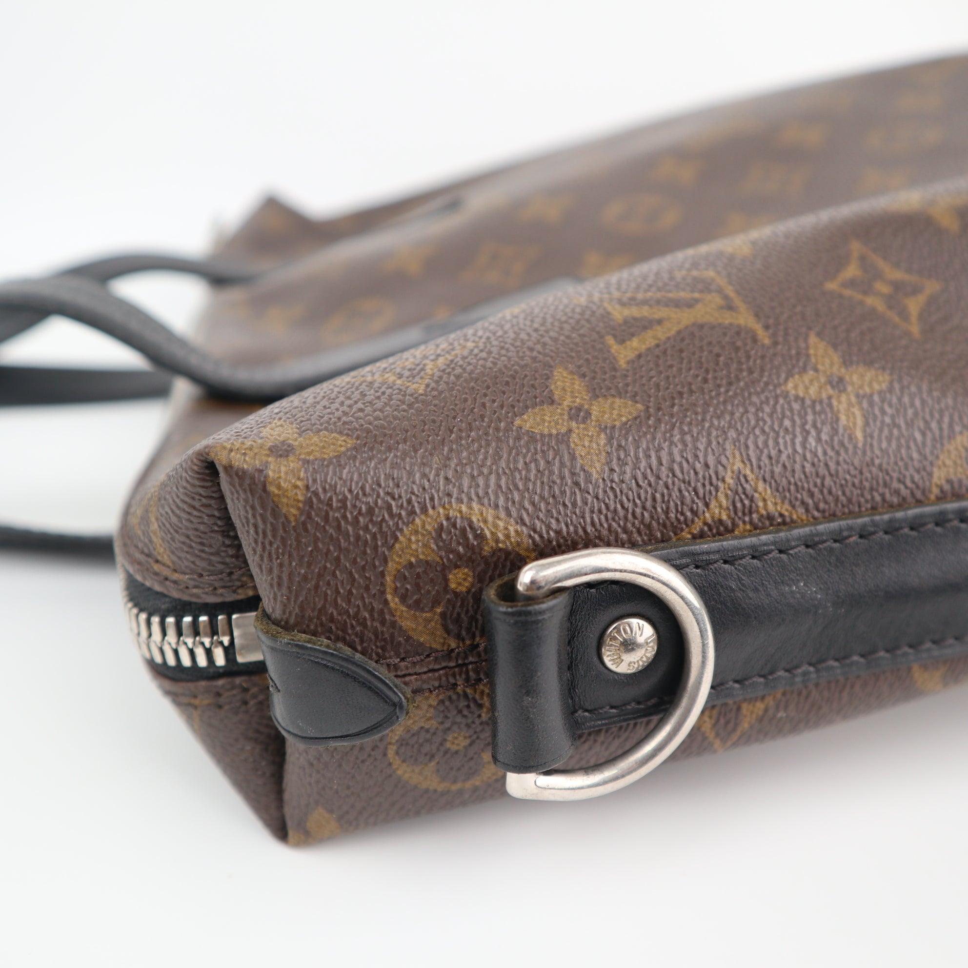 Louis Vuitton Monogram Macassar Canvas Kitan Shoulder Bag C1735 | Pre-Owned Very Good Black Monogram, Macassar Canvas