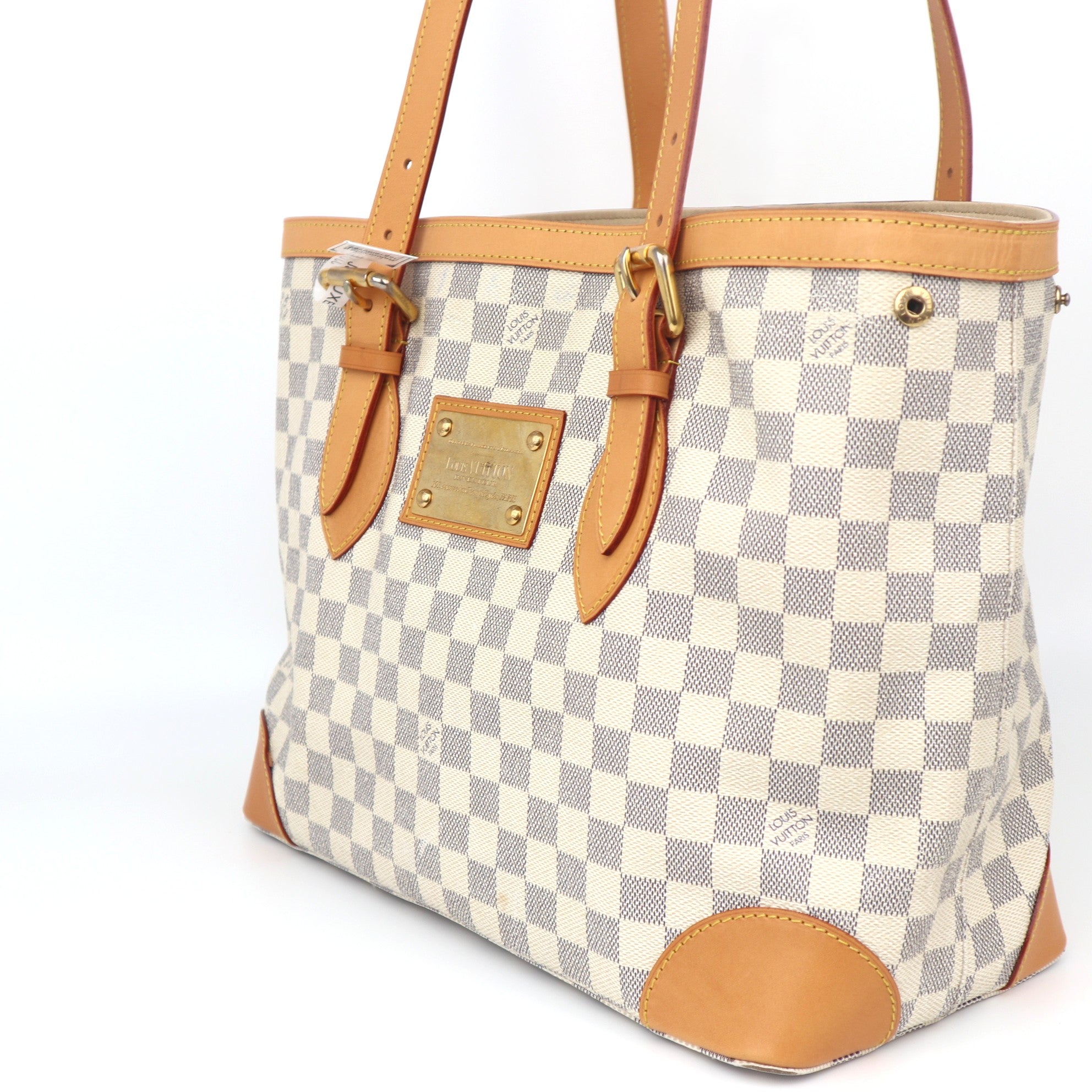 C1136 Louis Vuitton Damier Azur Canvas Hampstead MM Bag-Pre Owned