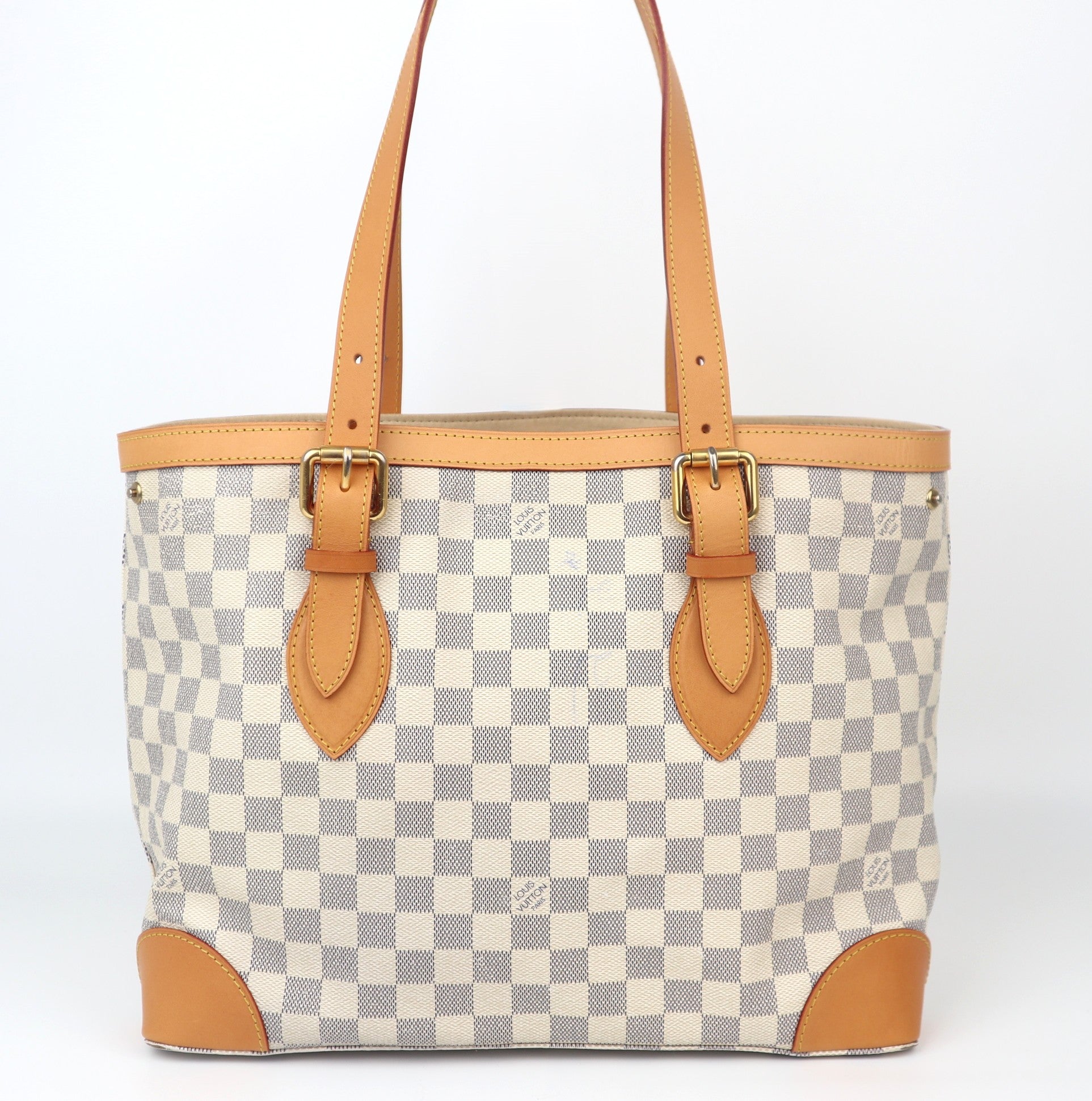 C1136 Louis Vuitton Damier Azur Canvas Hampstead MM Bag-Pre Owned