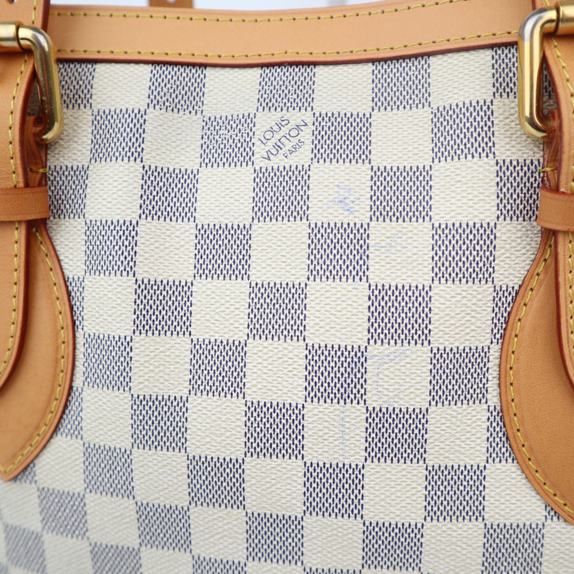 C1136 Louis Vuitton Damier Azur Canvas Hampstead MM Bag-Pre Owned
