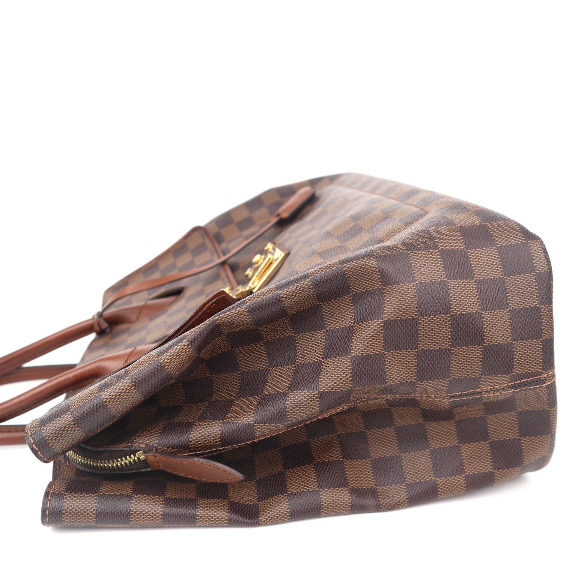C1137 Louis Vuitton Ascot Damier Ebene Top Handle Bag-Pre Owned