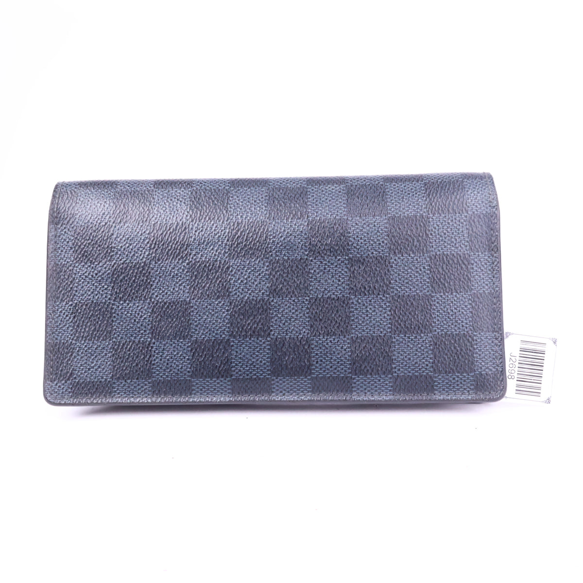 J2698 Louis Vuitton Wallet Brazza | Pre-Owned Like New Grey Damier Graphite canvas