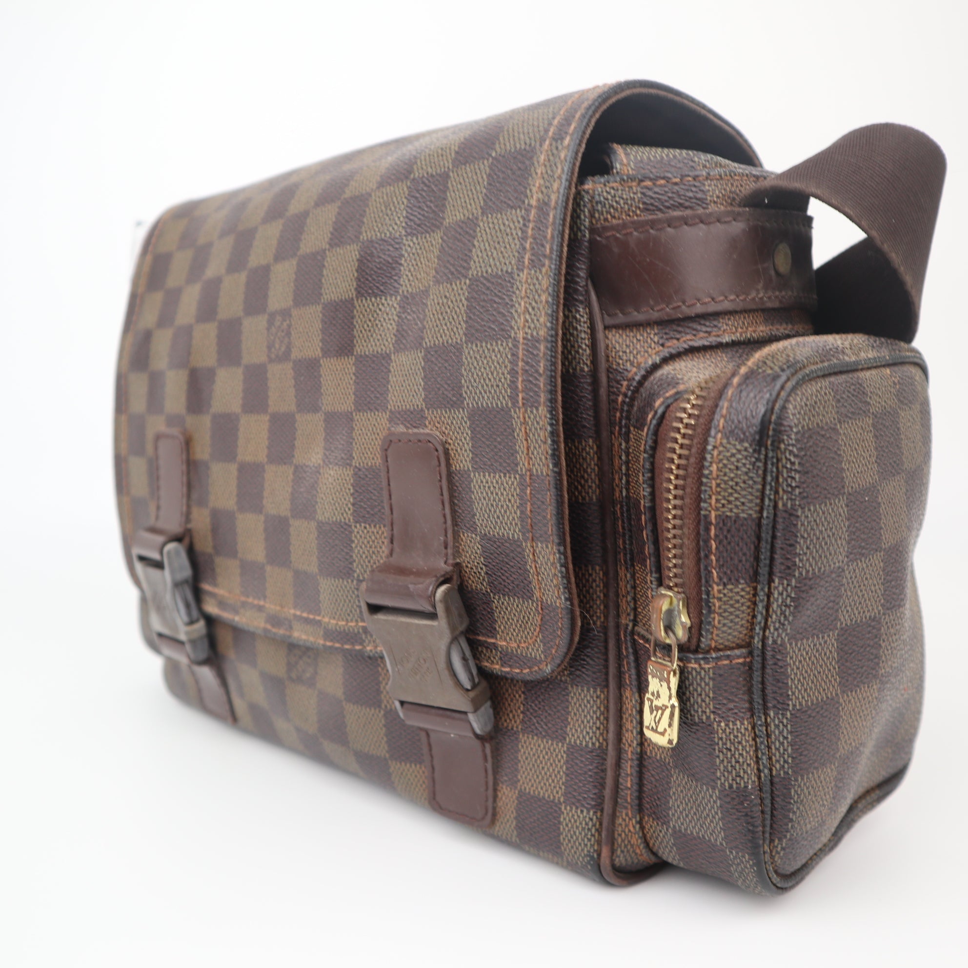 C1138 Louis Vuitton Damier Canvas Melville Reporter Bag-Pre Owned