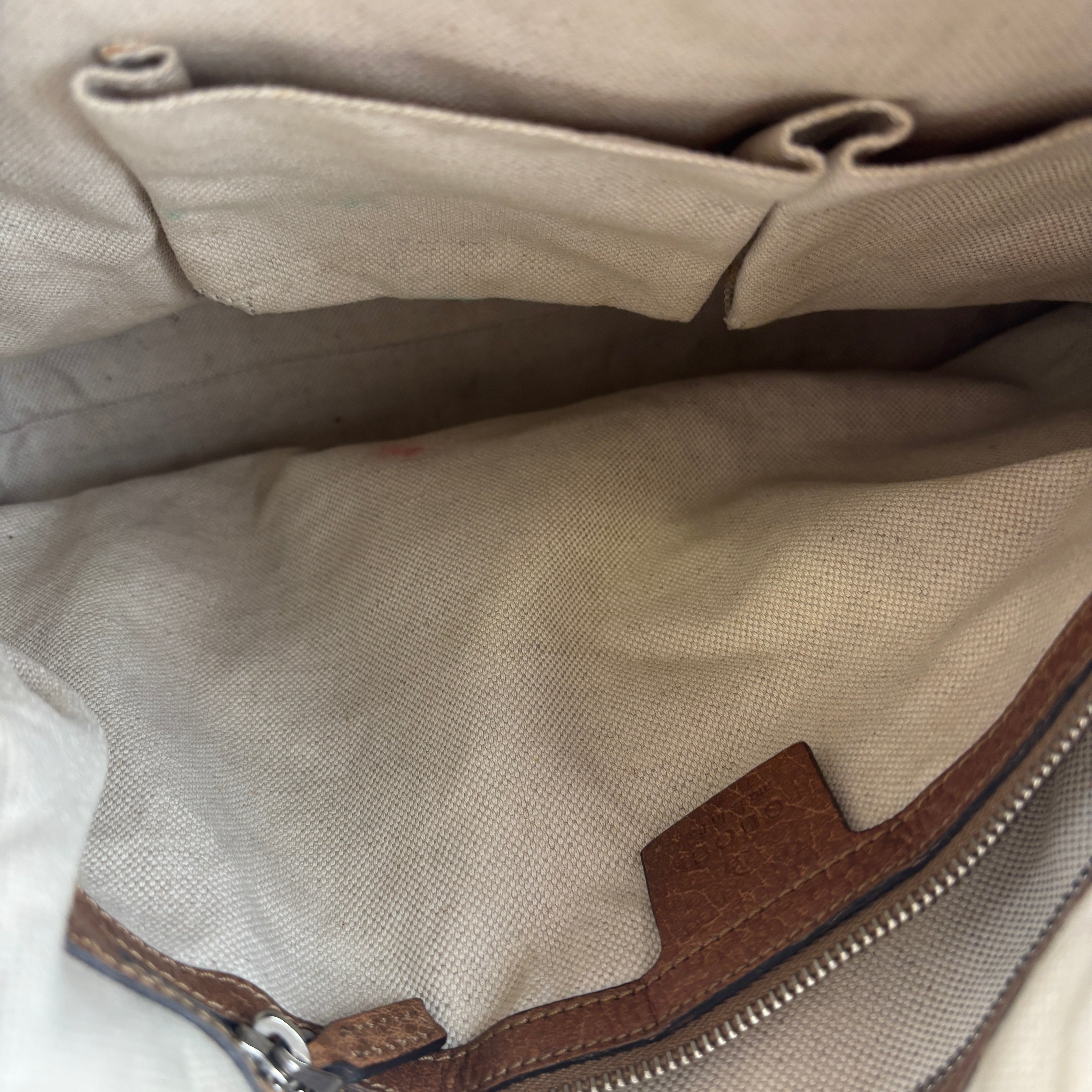 J3672-Gucci Bree Tote in GG Supreme, GG Canvas- Pre Owned