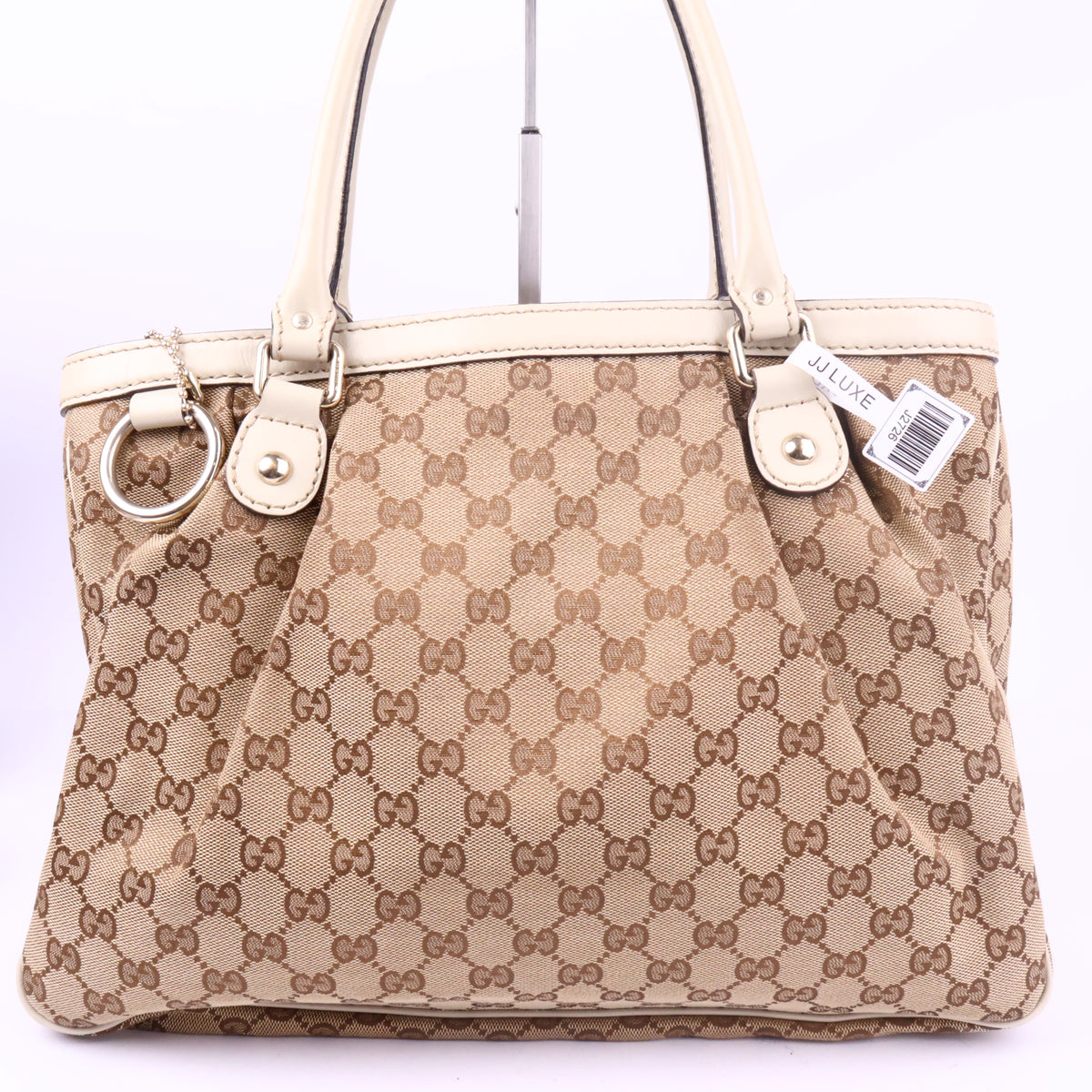 J2726 Gucci Shoulder Bag GUCCI Sukey GG Canvas Tote Bag | Pre-Owned Excellent Beige / Brown GG Monogram Canvas
